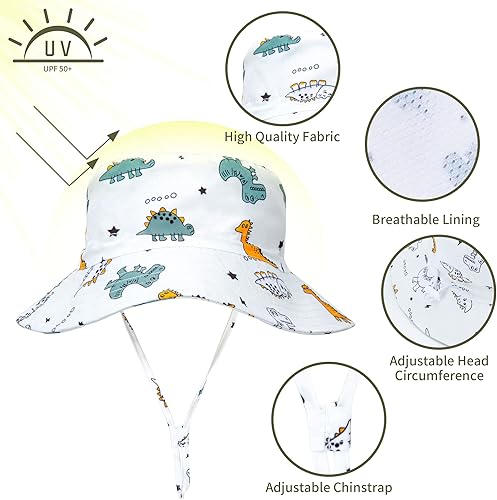 Miniatura 4 de Sombrero de sol para bebé, sombrero de sol UPF 50+, sombrero de sol para niños, sombreros de sol para niños, playa, verano, sombrero de cubo
