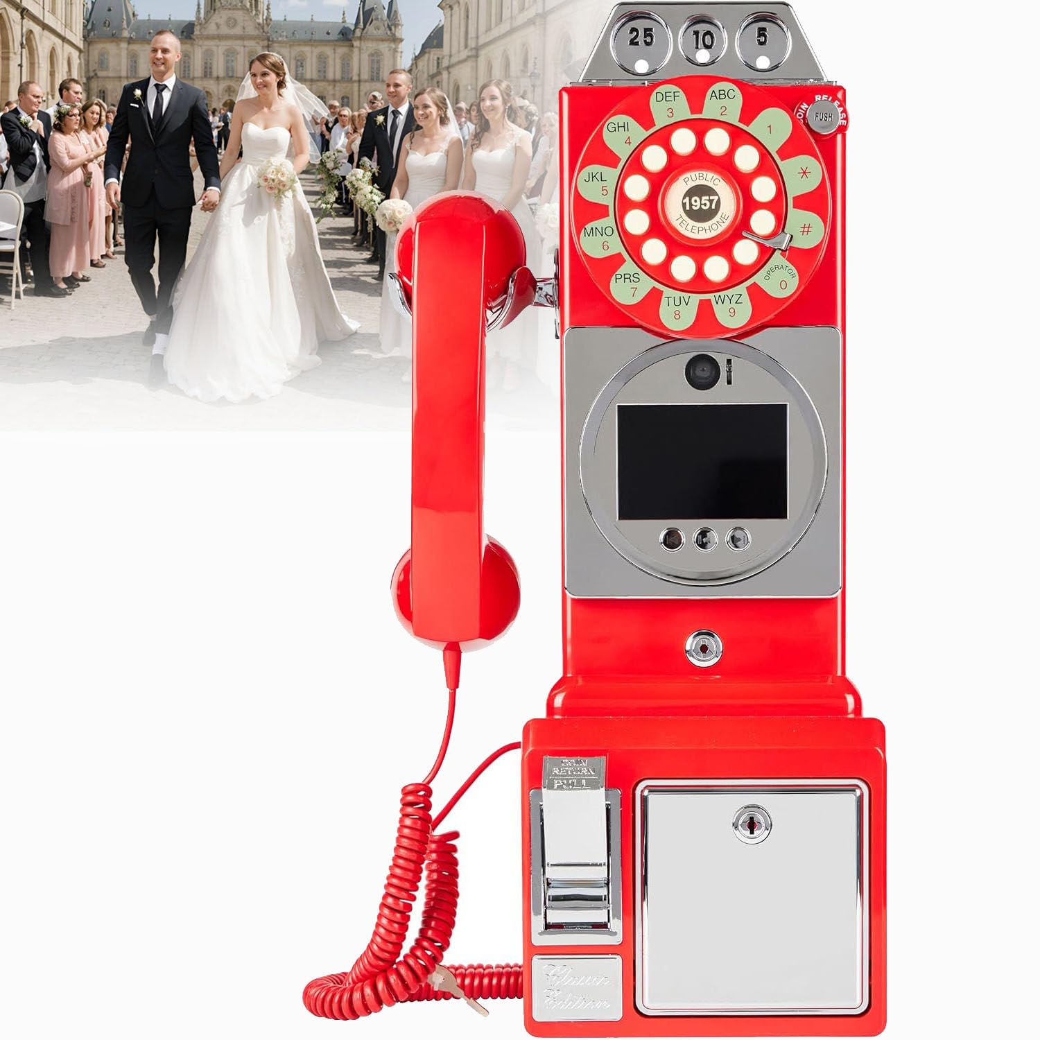 Livre d'or audio vidéo 1080P rouge 64G pour mariage et fête