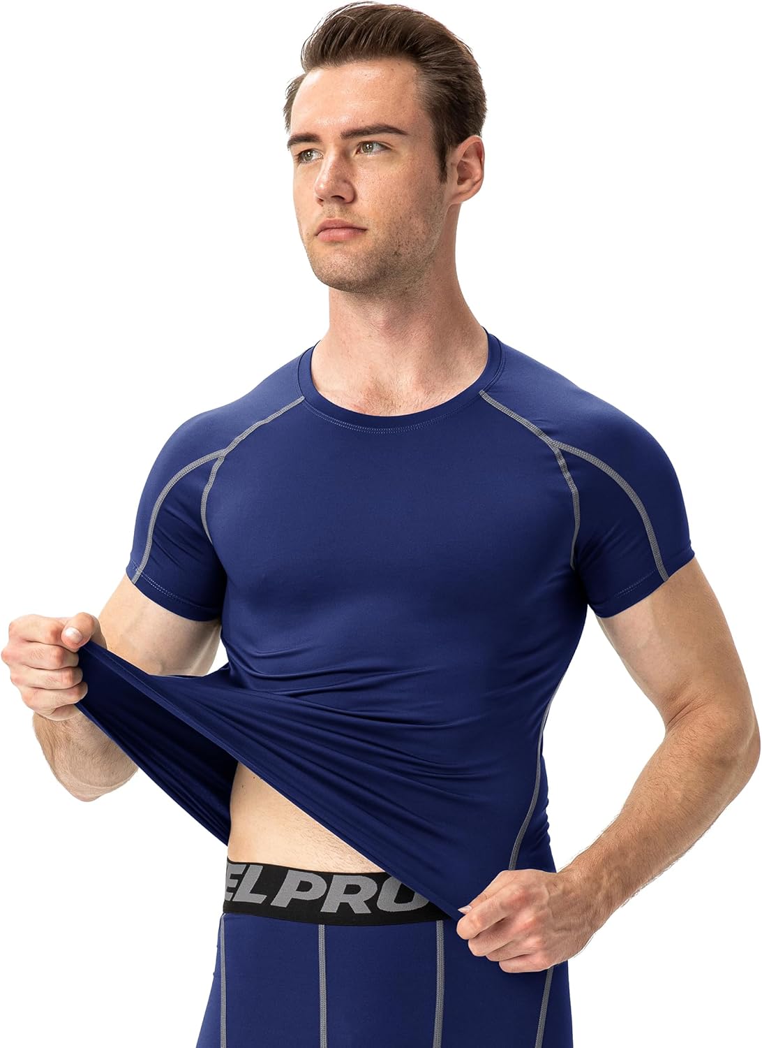 Compression Shirt Men Cool Dry Workout Tops Short Sleeve Athletic Base Layer T Shirts Gym Basketball Undershirts