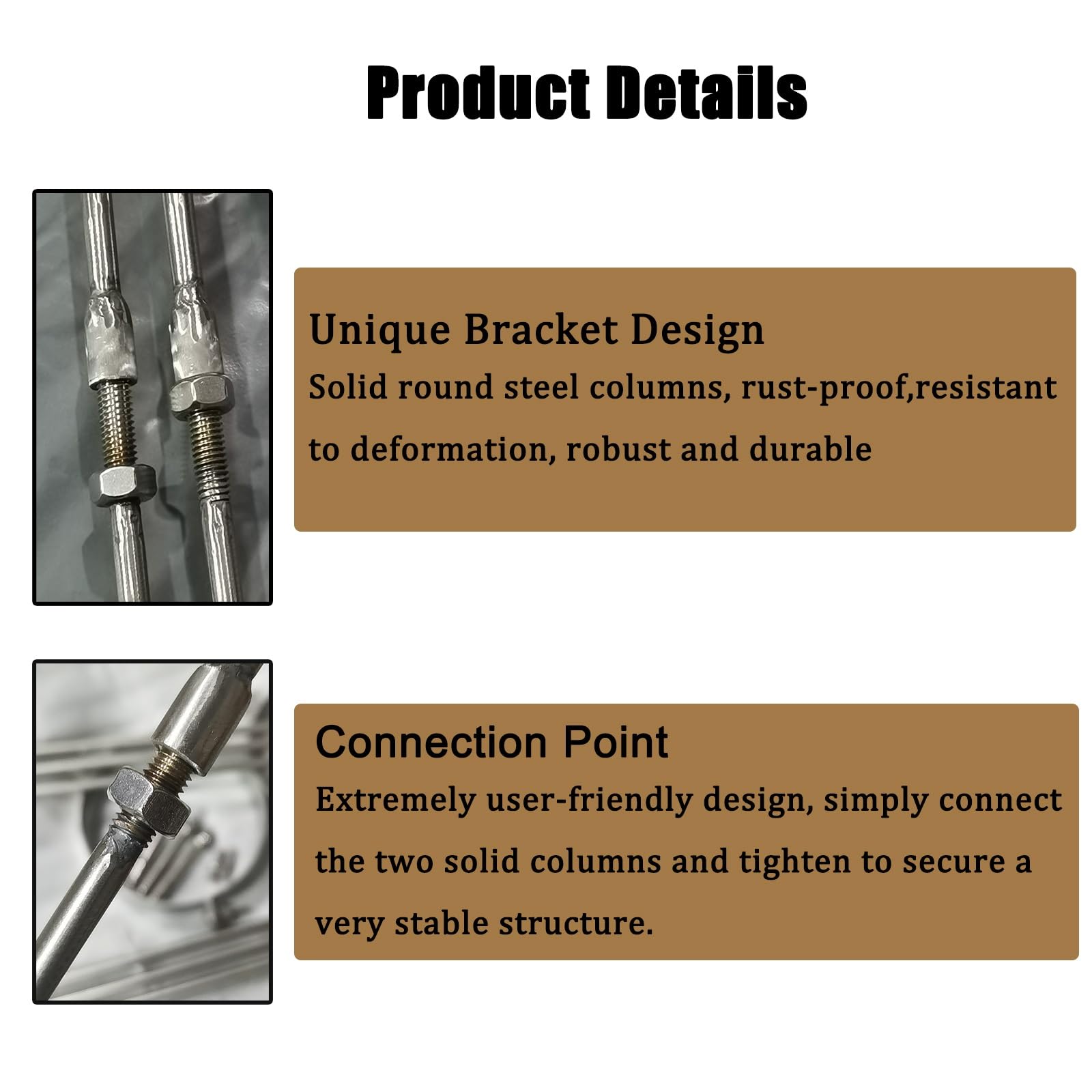 IBOWZ Abrazadera Universal para Chimenea de Techo, Kit de Soporte para Tubos de Estufa con Tornillos de expansión, Soporte de Tubo de Acero para Estabilidad en la Pared