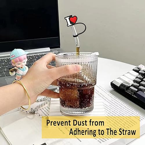 Miniatura 5 de Stanley Cup - 6 tapas de silicona para popotes, reutilizables, portátiles, a prueba de polvo, para popotes de 0.32 a 0.315 pulgadas, tapas con