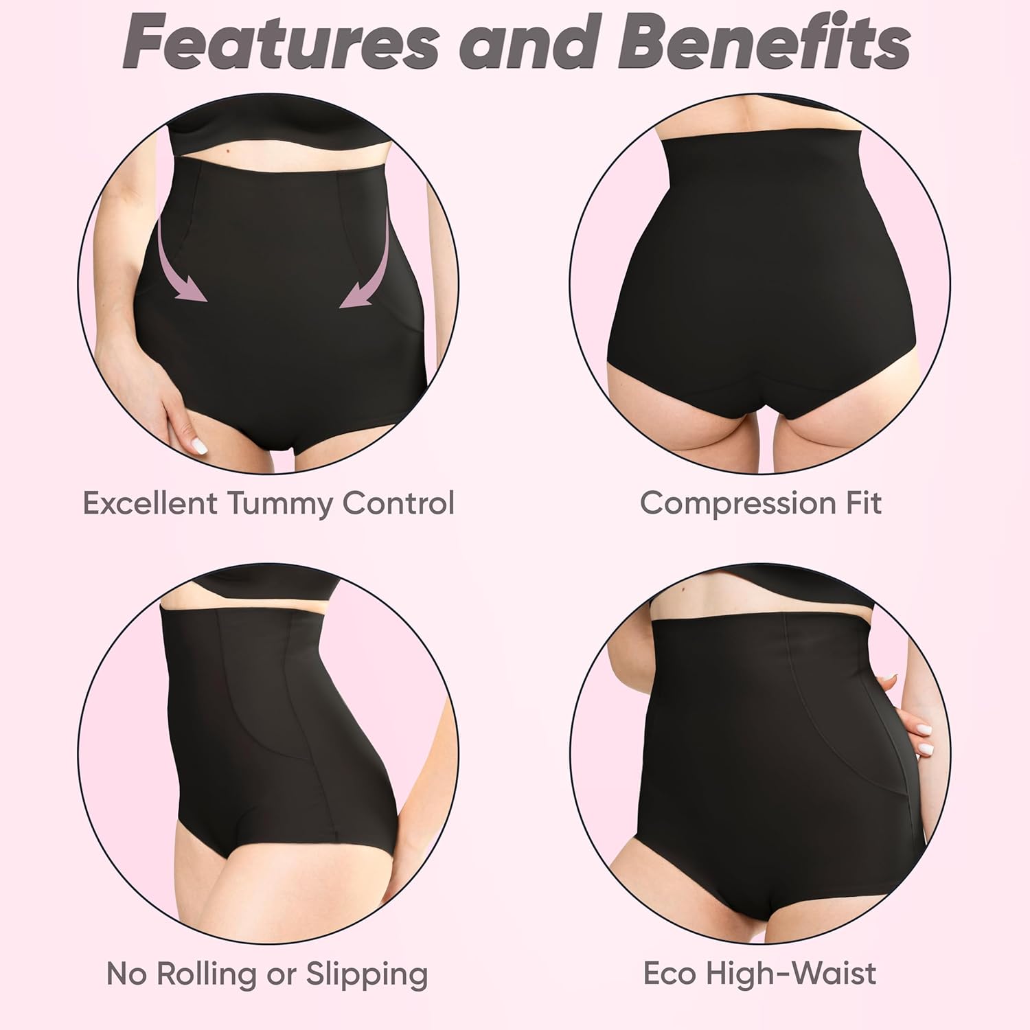 kaeruskin Eco Sustainable Shapewear Briefs – Tummy Control Seamless Body Shaper Briefs - Tummy Control Underwear - Image 3