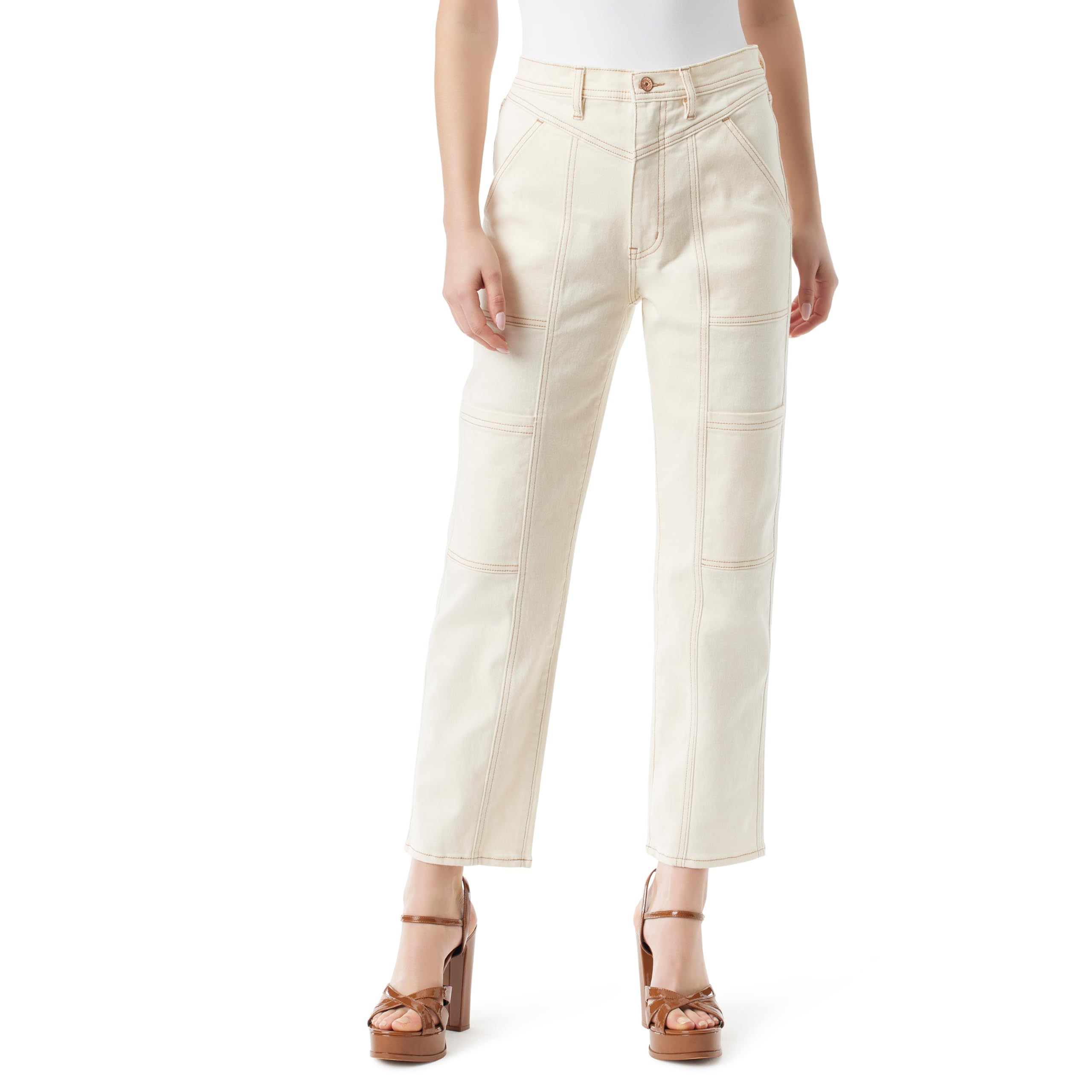Photo 1 of Jessica Simpson Women's High Rise Slim Straight Front Cargo Ankle Standard