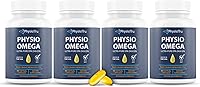 Vista 1 de Physio Omega 2400mg Fish Oil with Omega 3 Fatty Acid Supplement - Vascular & Cognitive Supplements for Adults - Non-GMO, Burpless, Light Citrus