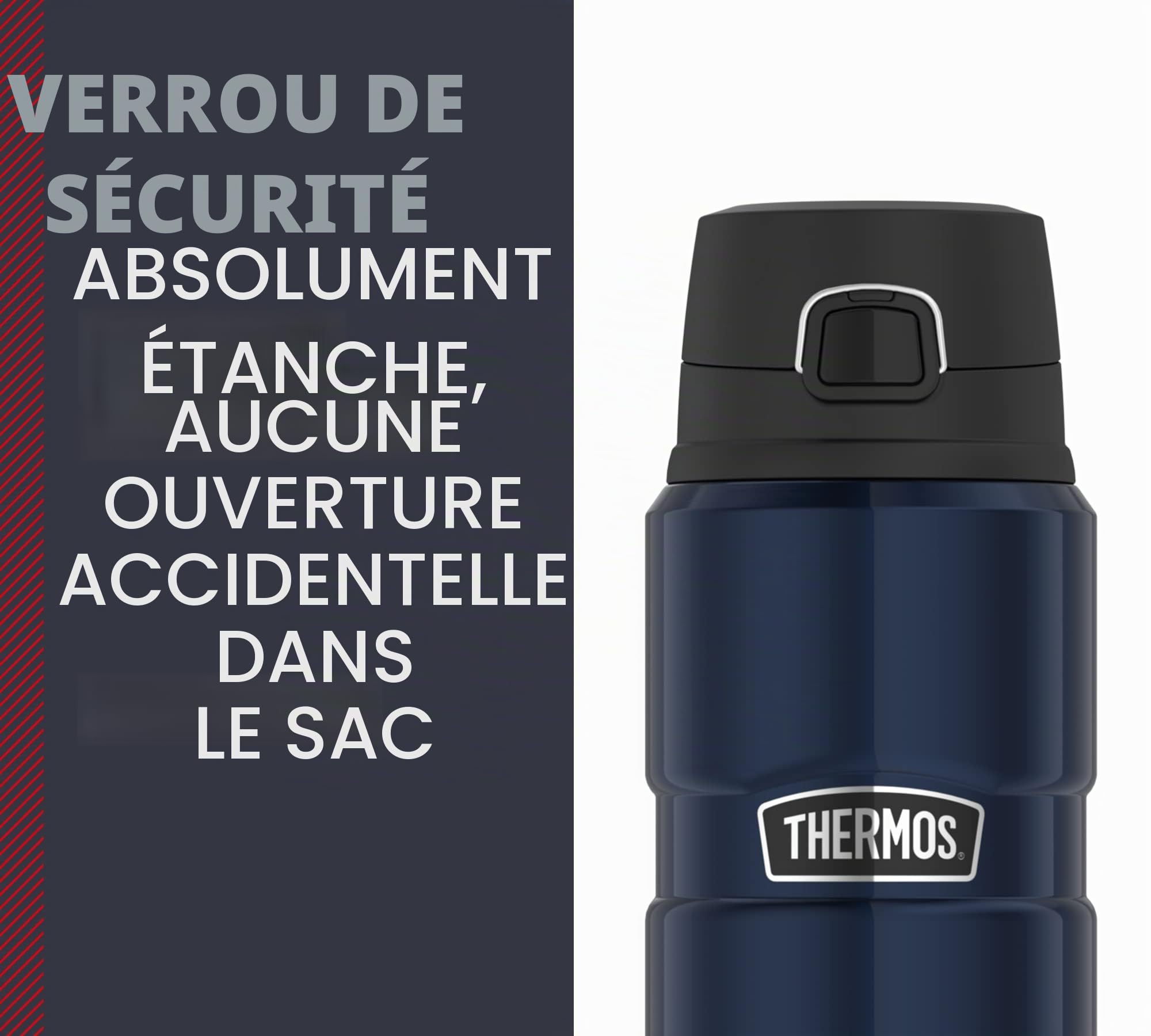 Thermos Stainless King Bouteille Isotherme, en Acier Inoxydable, 0,70 l, entièrement étanche, Chaude 15 h et Froide 24 h, Passe au Lave-Vaisselle, pour thé, café et Eau, sans BPA