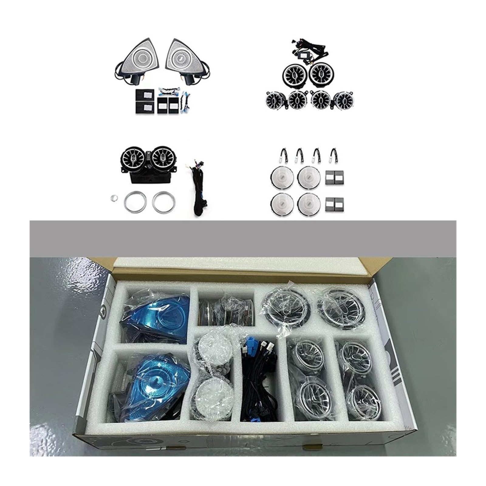 Atmosphere Light 4-Piece Set 5-Piece Set Compatible with Mercedes-Benz E-Class W213 2016 2017 2018 2019 2020 2021 2022(5-Piece Set)