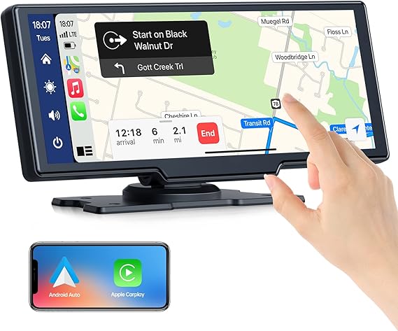 Portable Wireless Apple Carplay Car Stereo GPS Navigation