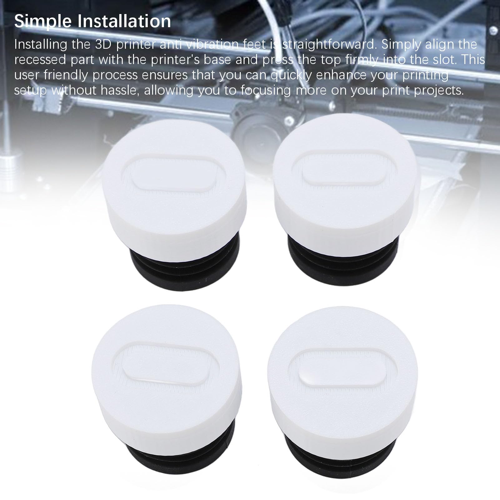 4PCS Anti Vibration Feet for A1 Mini 3D Printer, Rubber and ABS Anti Slip  Shock Absorbing Pad Reduces Vibration, 3D Printer Accessories Protecting 3D  Printer Parts : Amazon.co.uk: Business, Industry & Science