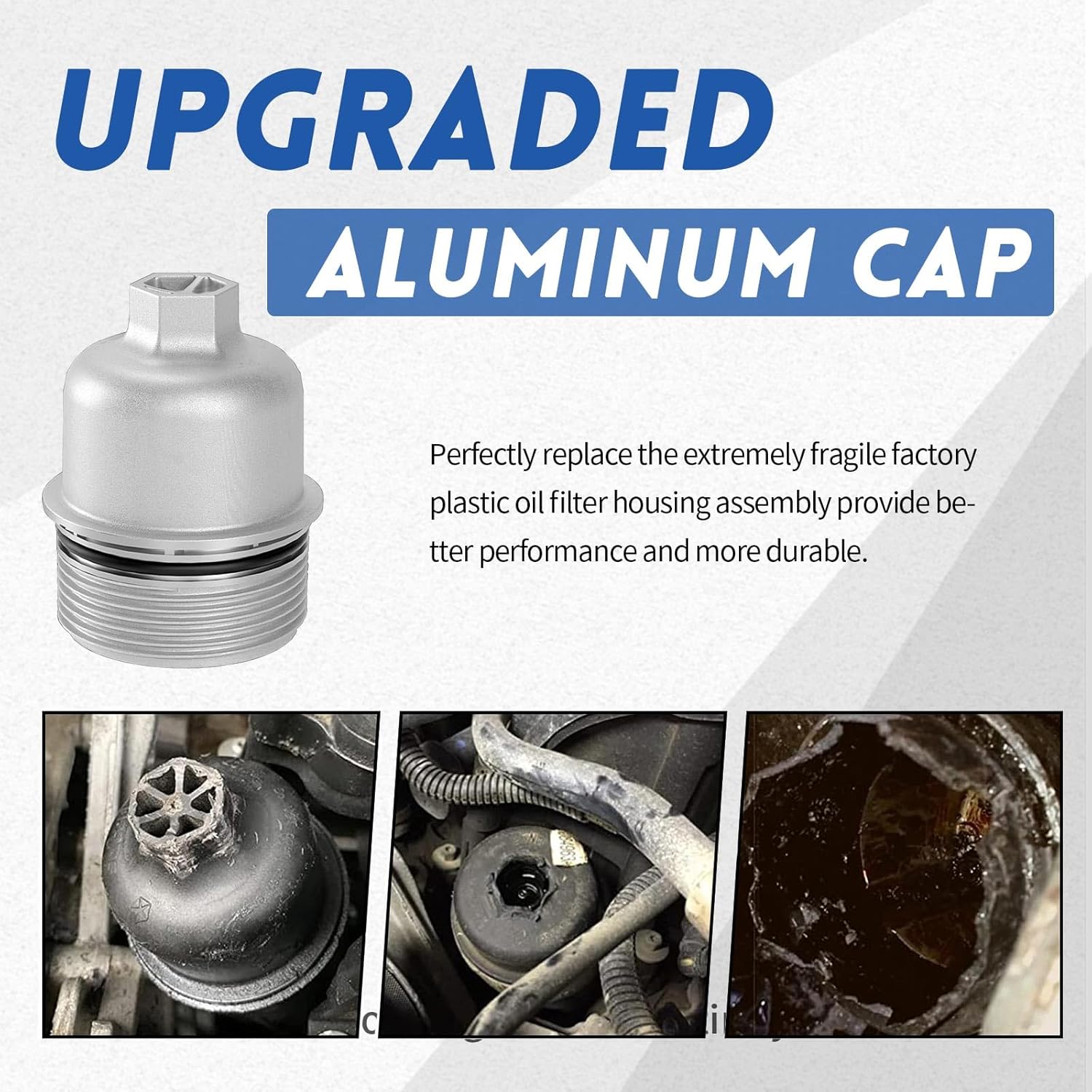 926-959 Full Aluminum Engine Oil Cooler Filter Housing Kit Compatible with 2011-2025 Dodge Charger/Challenger/Journey/Grand Caravan, Jeep Cherokee/Wrangler, Chrysler 200/300/Town & Country, Ram 1500