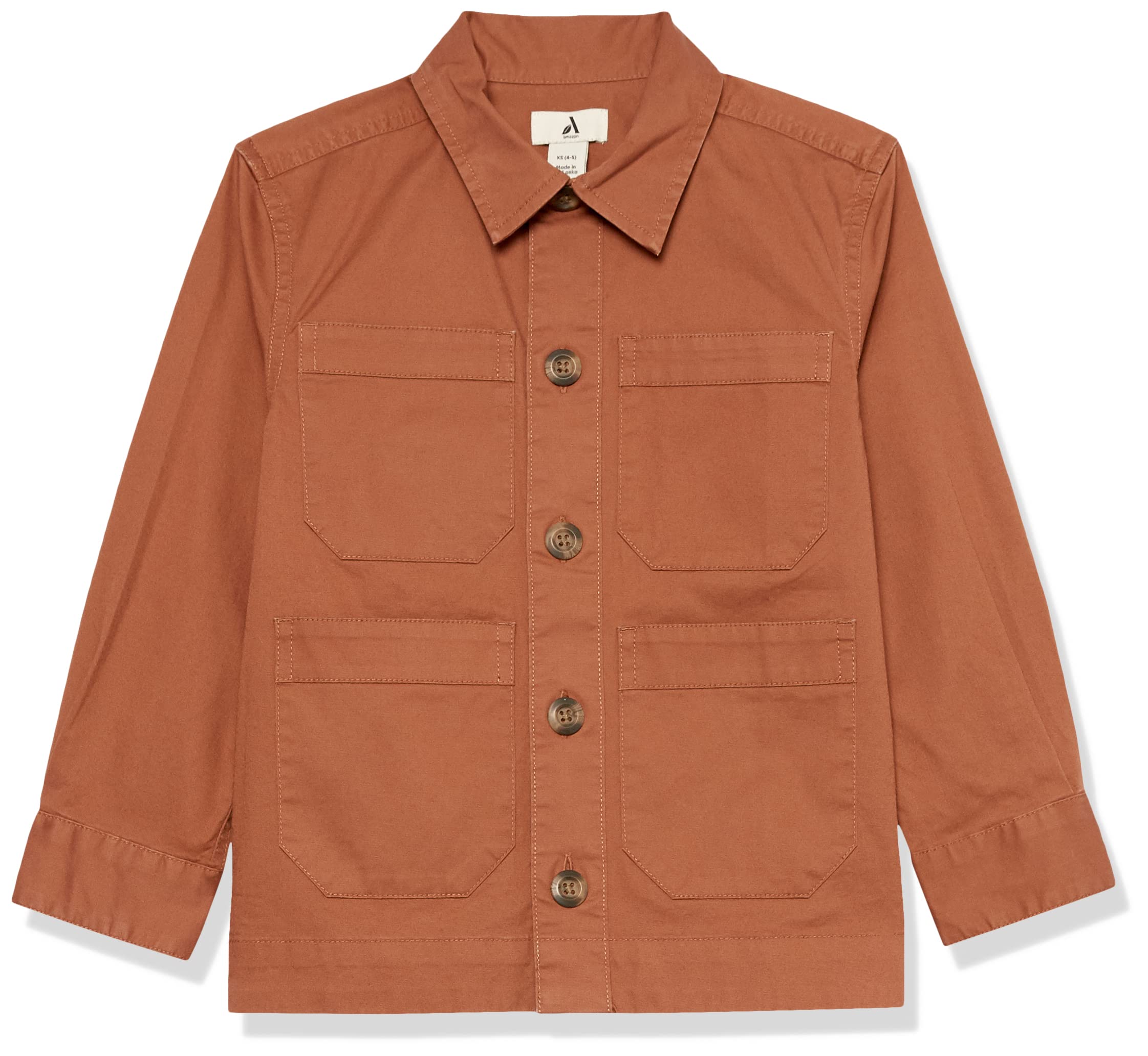 Amazon Essentials Camisa utilitaria de Manga Larga en Mezcla de algodón (Anteriormente Amazon Aware) Niño