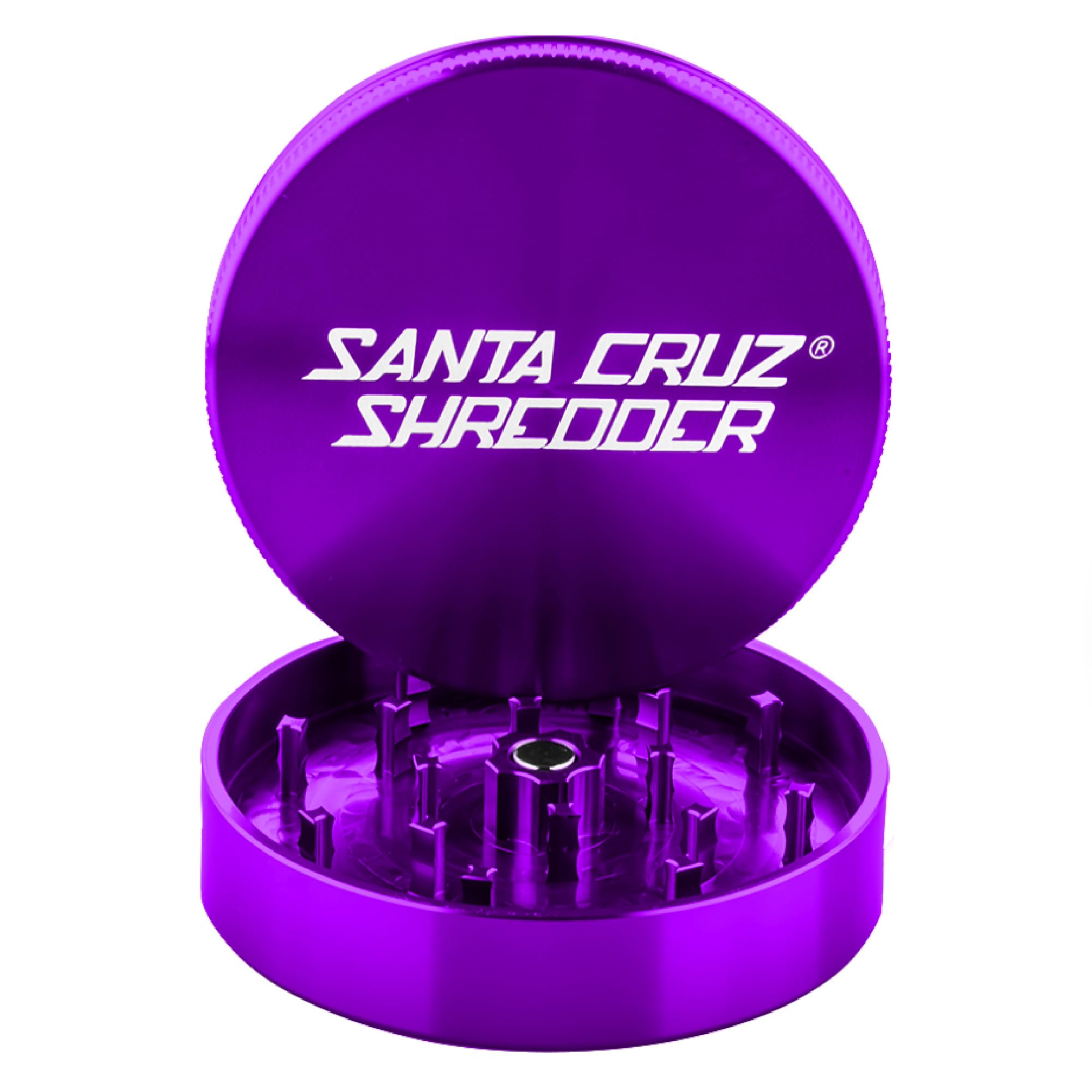 Santa Cruz Shredder Metal Herb Grinder Knurled Top for Stronger Grip 2-Piece 2.7" (Purple), Dimensions: 2-3/4″ Diameter, Height 1"