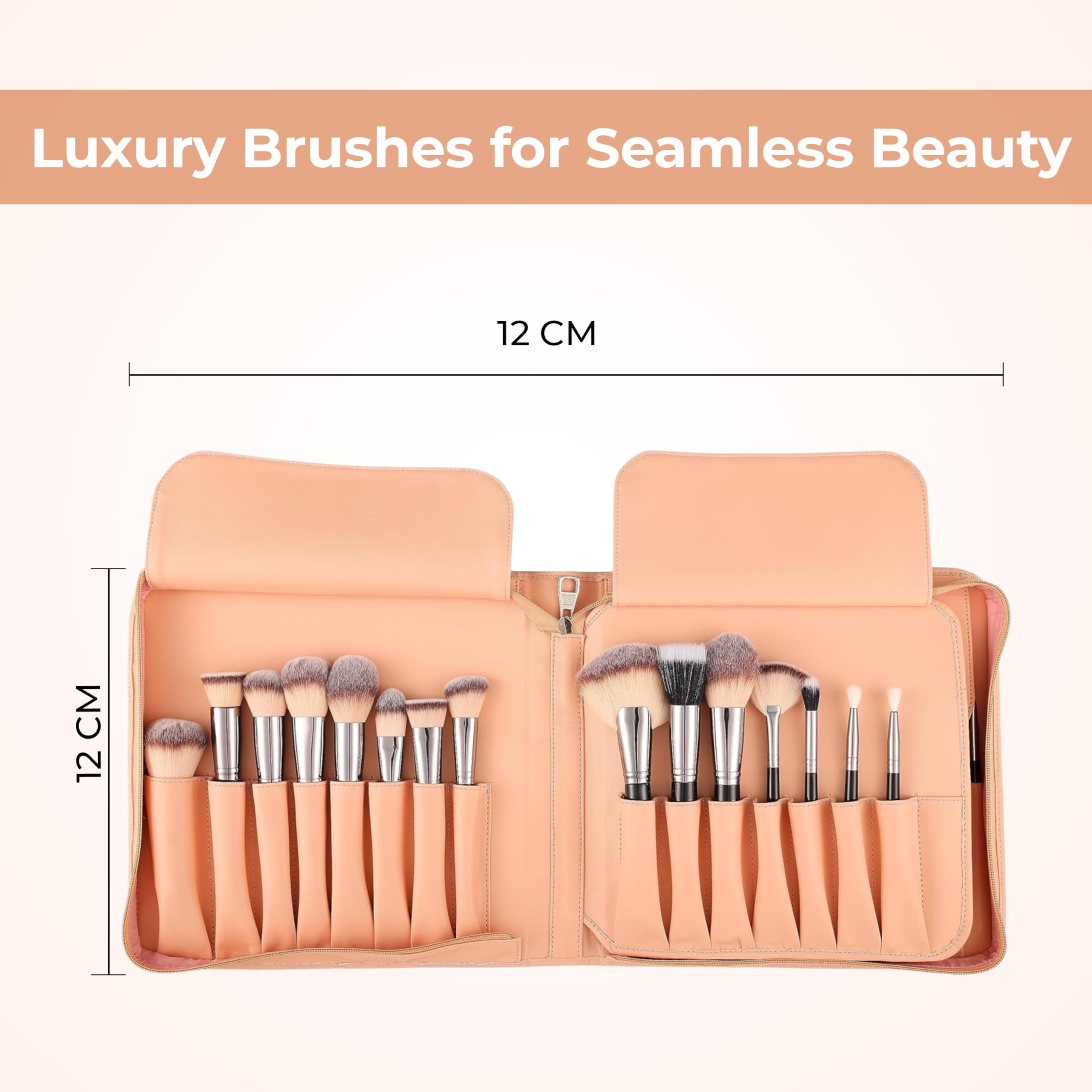 LONDON PRIME Lot de 38 pinceaux de maquillage pour fête professionnelle, fond de teint, fard à paupières, mascara, pinceau à poudre pour le visage, facile à transporter, durable, rangement élégant