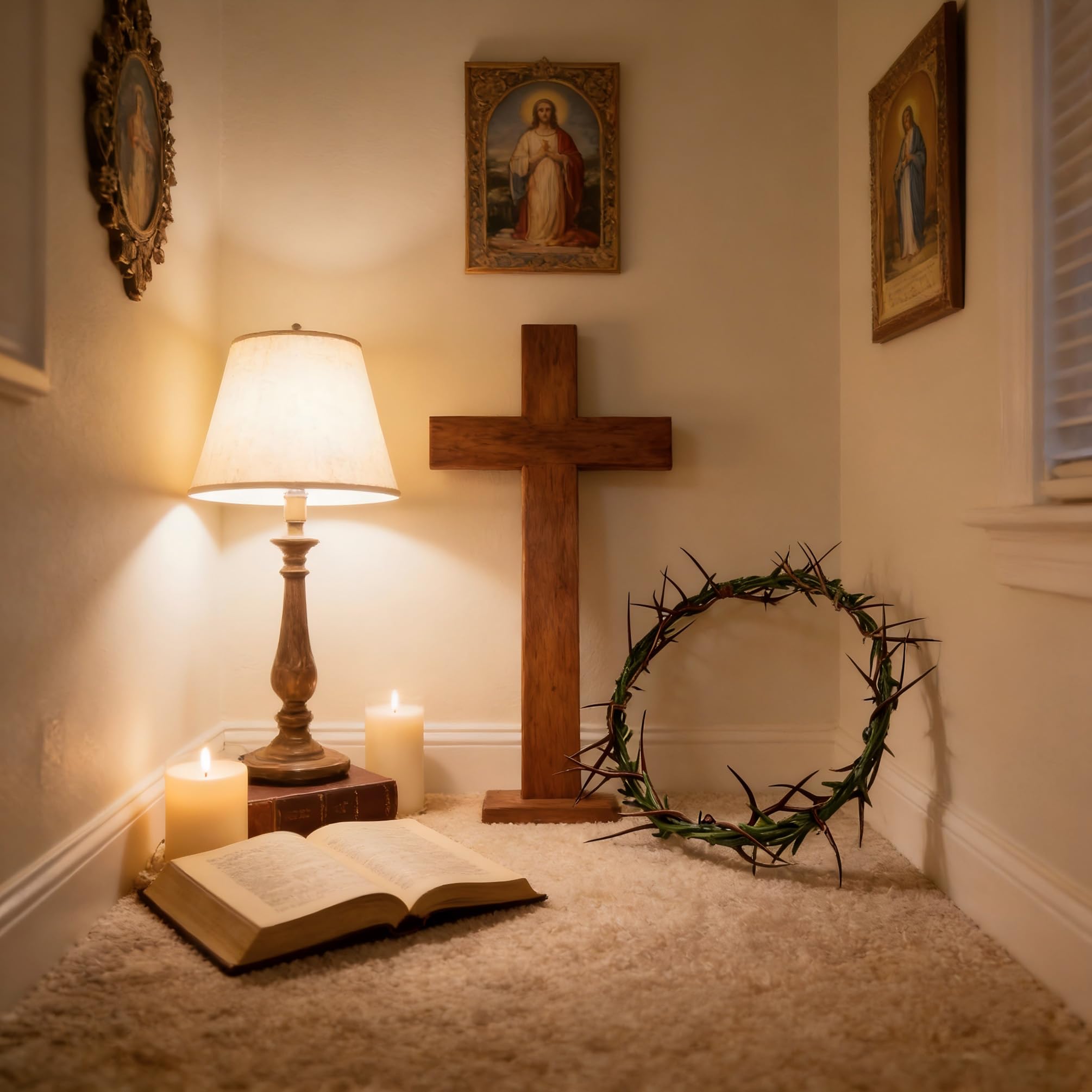 Corona di spine di plastica da 20 cm per la rappresentazione della Passione, corona indossabile per la rappresentazione in chiesa, decorazione dell'albero di Natale, ornamento corona per costumi.