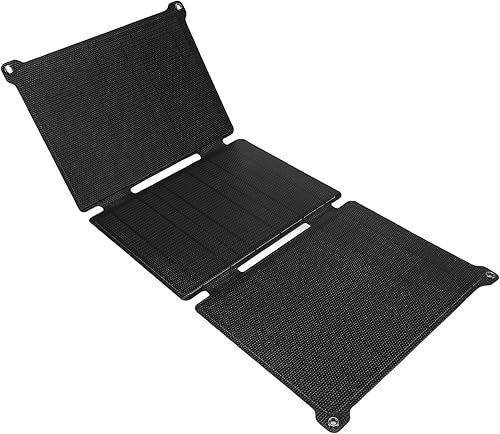 SUNGOOYUE Cargador de panel solar plegable de 30 W, fuente de alimentación de carga rápida monocristalina portátil ETFE para teléfonos, camping,