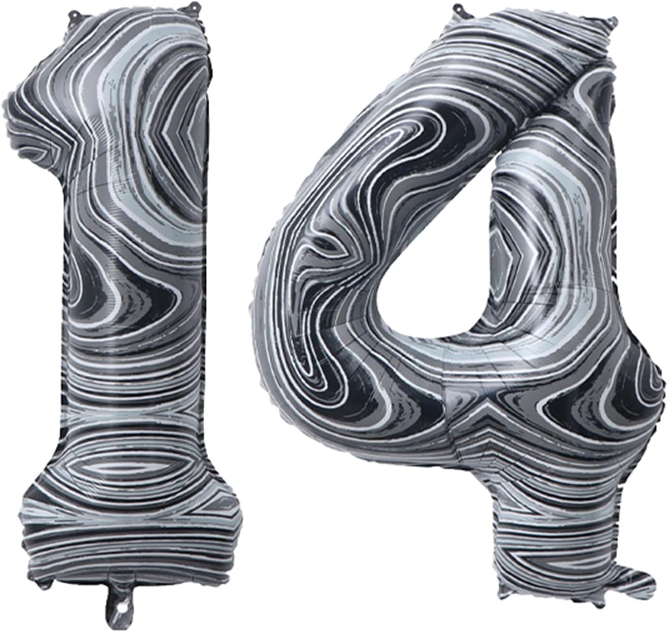 POSLAB40 Inch Number Balloon Foil Balloon Number 14 Jumbo Giant Balloon Number 14 Balloon for 14th Birthday Party Decoration Wedding Anniversary Graduation Celebration, Agate 14 Number Balloon