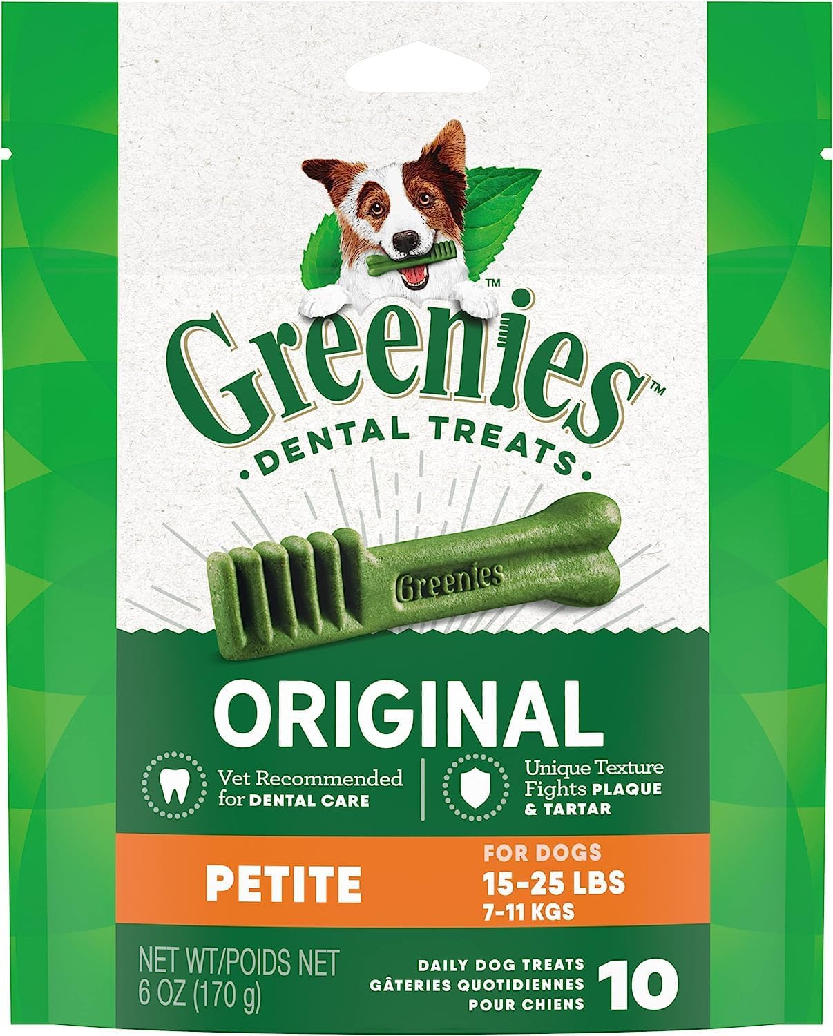 Greenies Original Dog Dental Chew Petite Size 10 count – Pack of 4 Greenies Original Dog Dental Chew Petite Size 10 count – Pack of 4