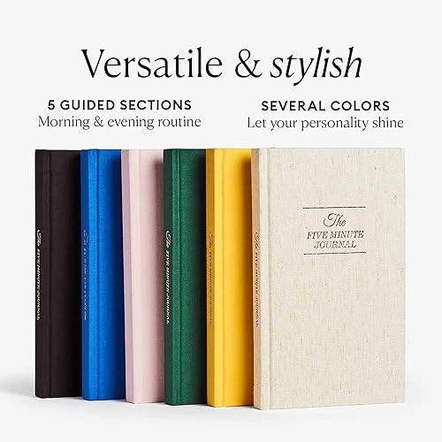 Miniatura 8 de The Five Minute Journal, diario original de gratitud 2024, diario de reflexión y manifestación para atención plena, diario sin fecha con lámina