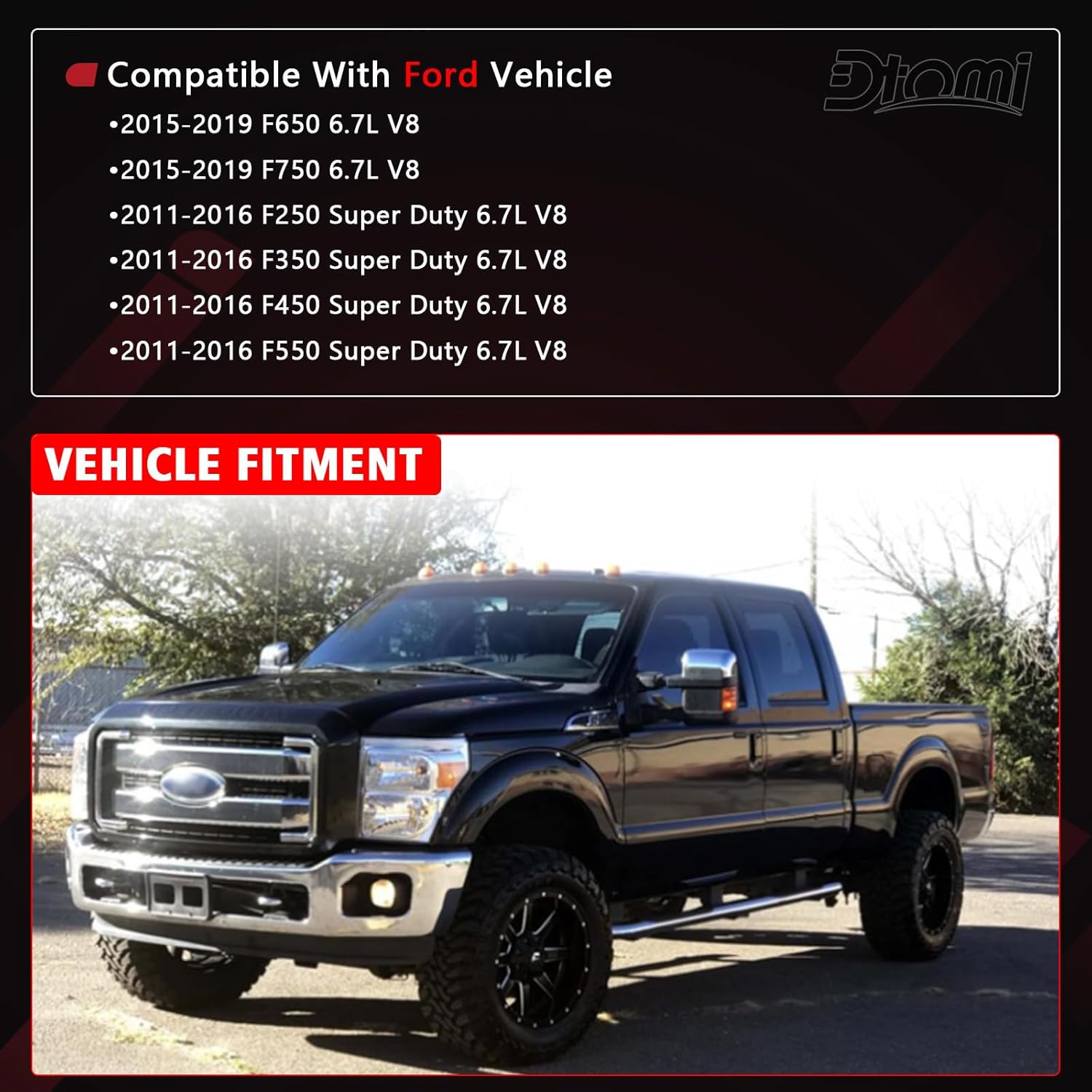 Oil Filter & Fuel Filter & Air Filter kit Compatible With Ford Vehicle 2011-2016 F250 F350 F450 F550 Super Duty, F650 F750 6.7L Powerstroke V8 Diesel Engines Replace# FA1902 FD4615 FL2051S FL2124S