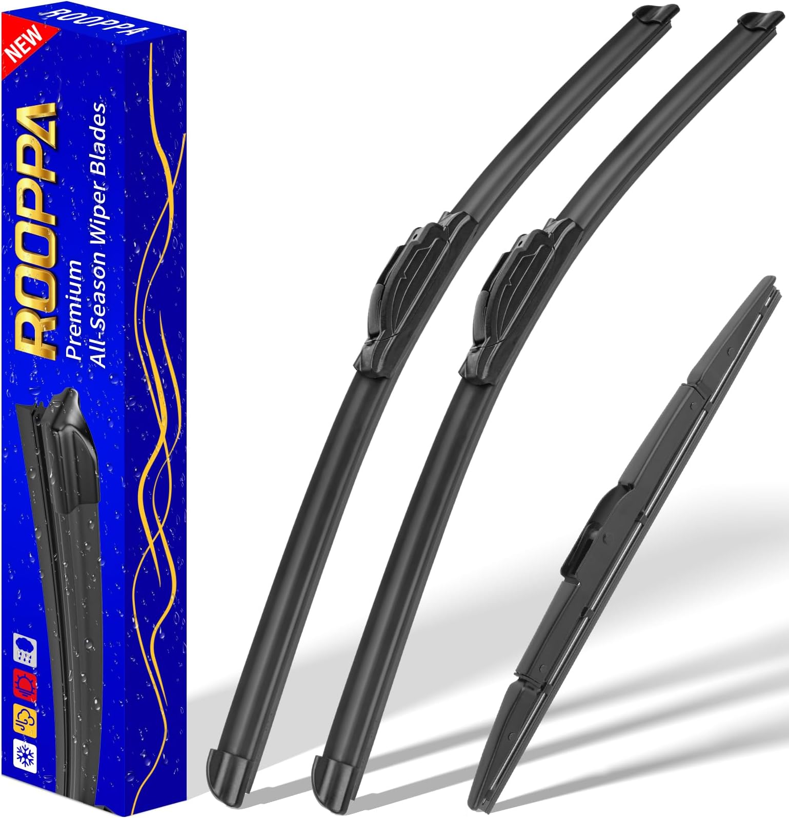 3 wipers Replacement for 2012-2016 Honda CRV CR-V, Windshield Wiper Blades Original Equipment Replacement - 26"/16"/13" (Set of 3) U/J HOOK