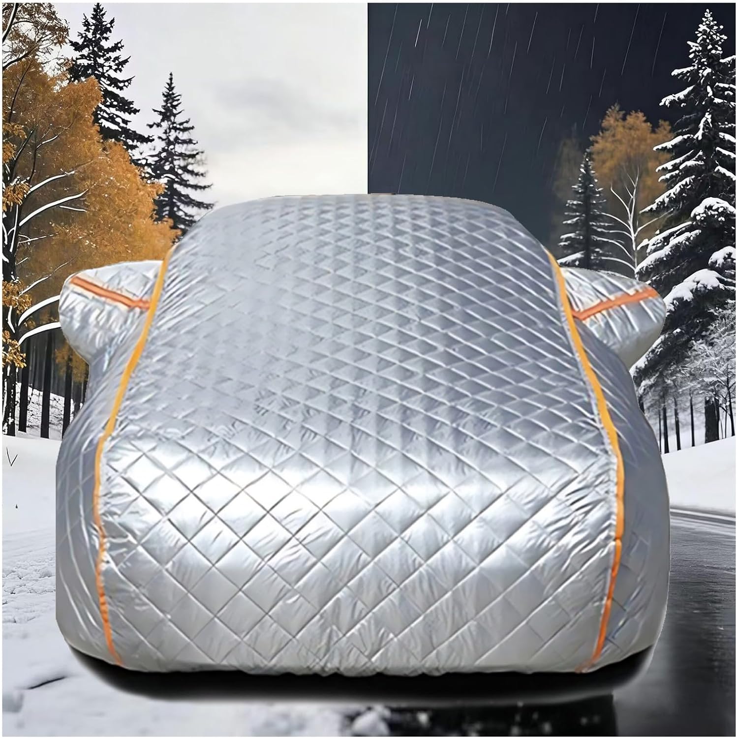 Hail Blanket for Truck for GMC Canyon Crew Cab (2023-2025),Hail Protector Car Cover Truck,5 Layers Thicken Hail-Padded Car Cover Waterproof All-Weather Outdoor,Snow(Sliver)