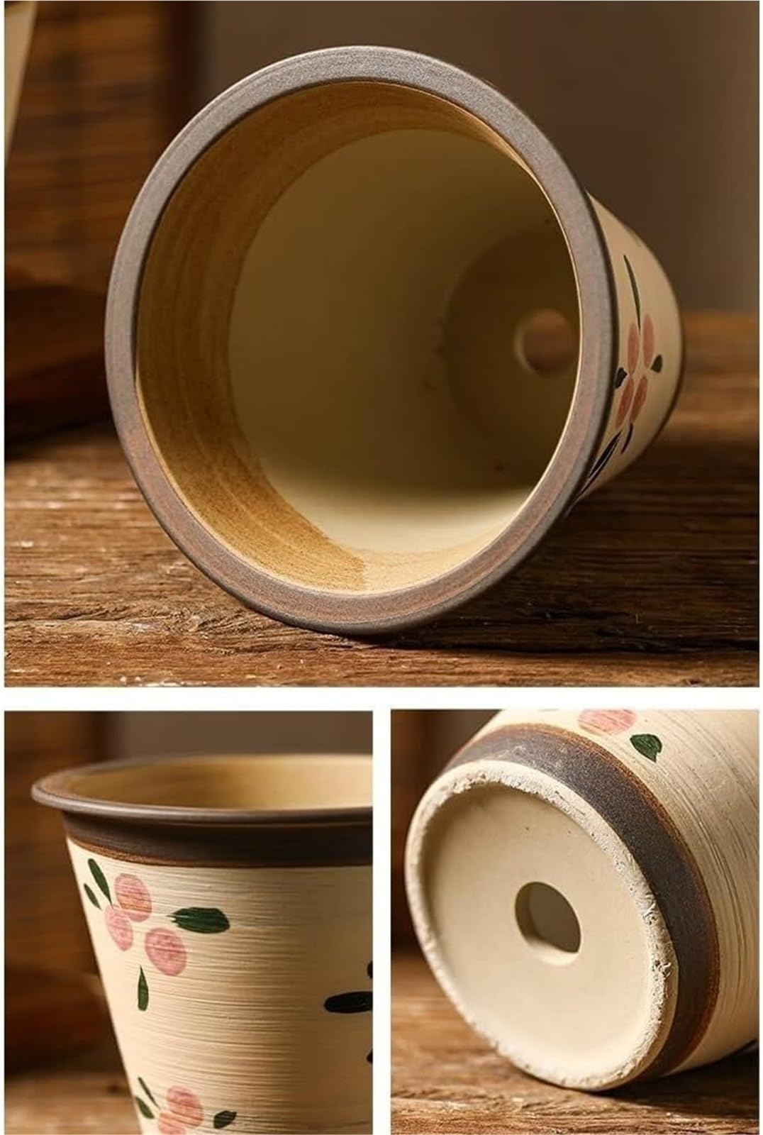 Vasi per piante da interno Vaso da fiori in ceramica floreale cinese dipinto a mano - for piante interno fatto a Decorazioni per veranda e spazi esterni