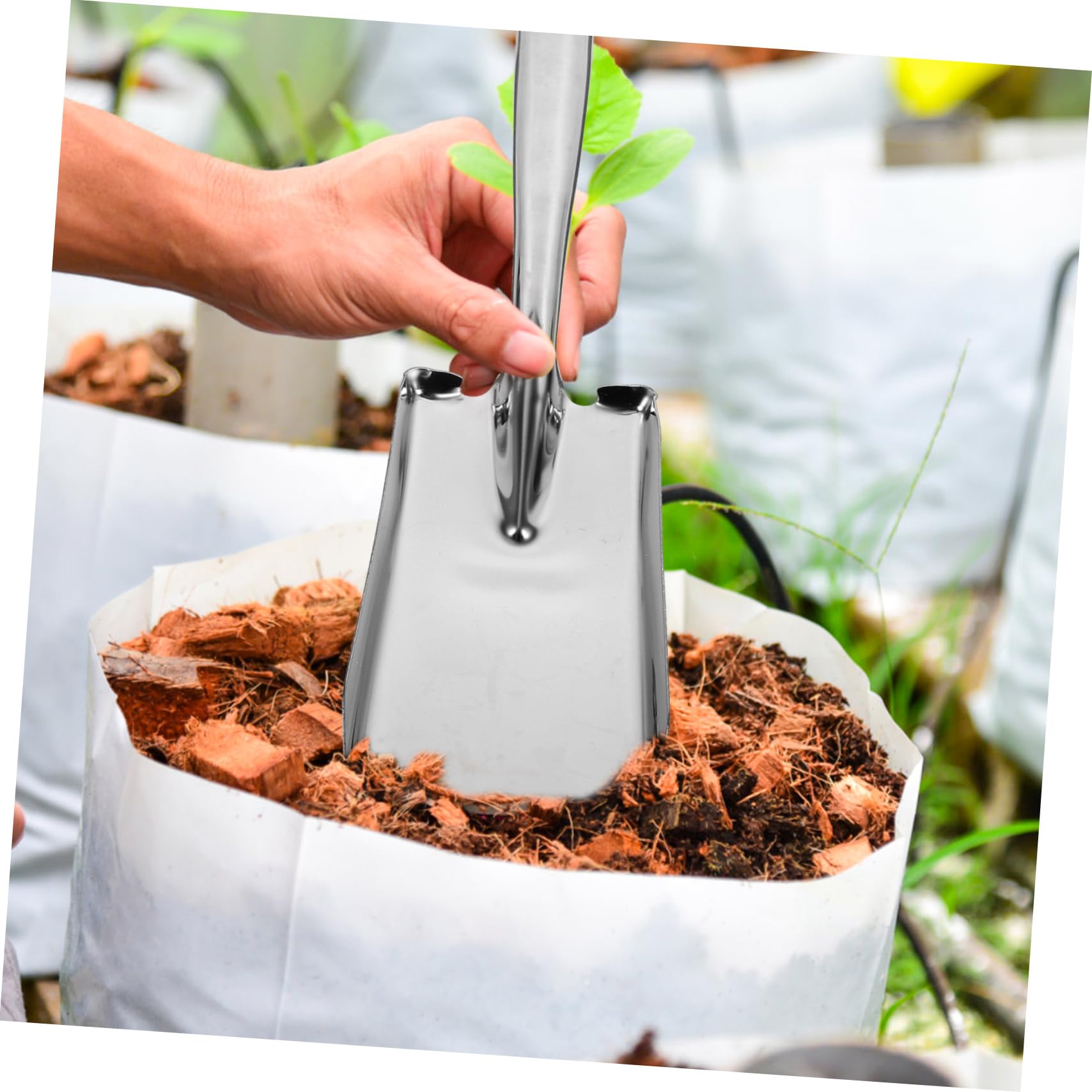 Paletta Da Giardino In Acciaio Inox - Mini Vanga Per Trapianti | Strumento Manuale Per Fiori - Foto 6