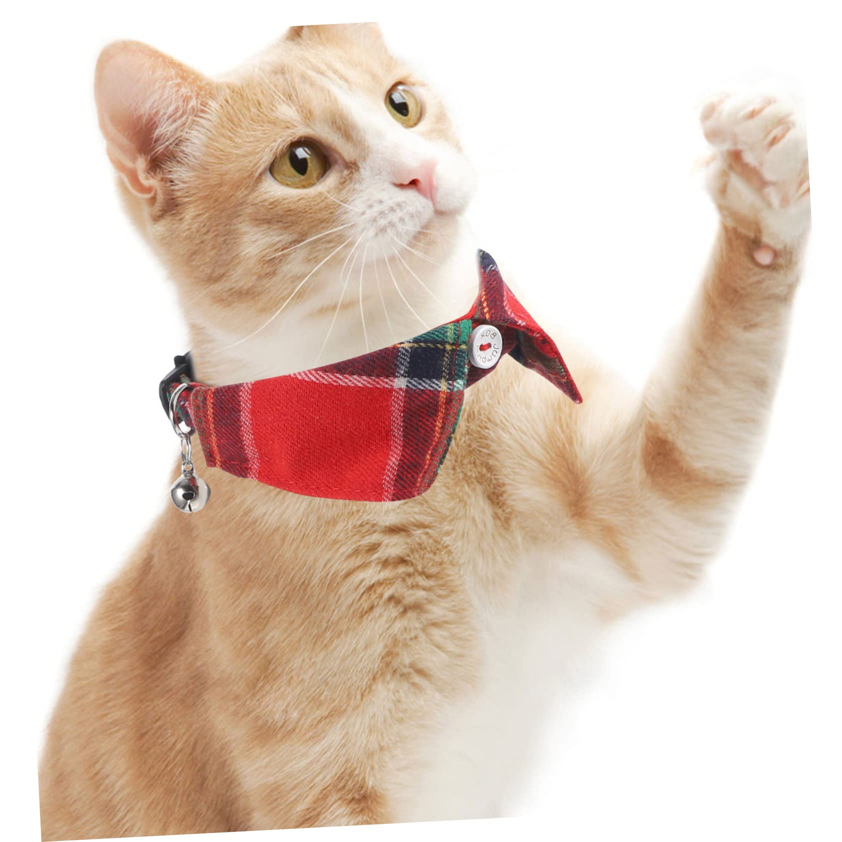 ABOOFAN 5 Pezzi Grandi Collare Per Gatti Design Scozzese Collari Regolabili Per Gatti Con Campanelli Collari Per Animali Domestici