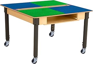 Time-2-Play Play Table Large 35" x 31" Surface Birch Plywood Red & Blue Montessori