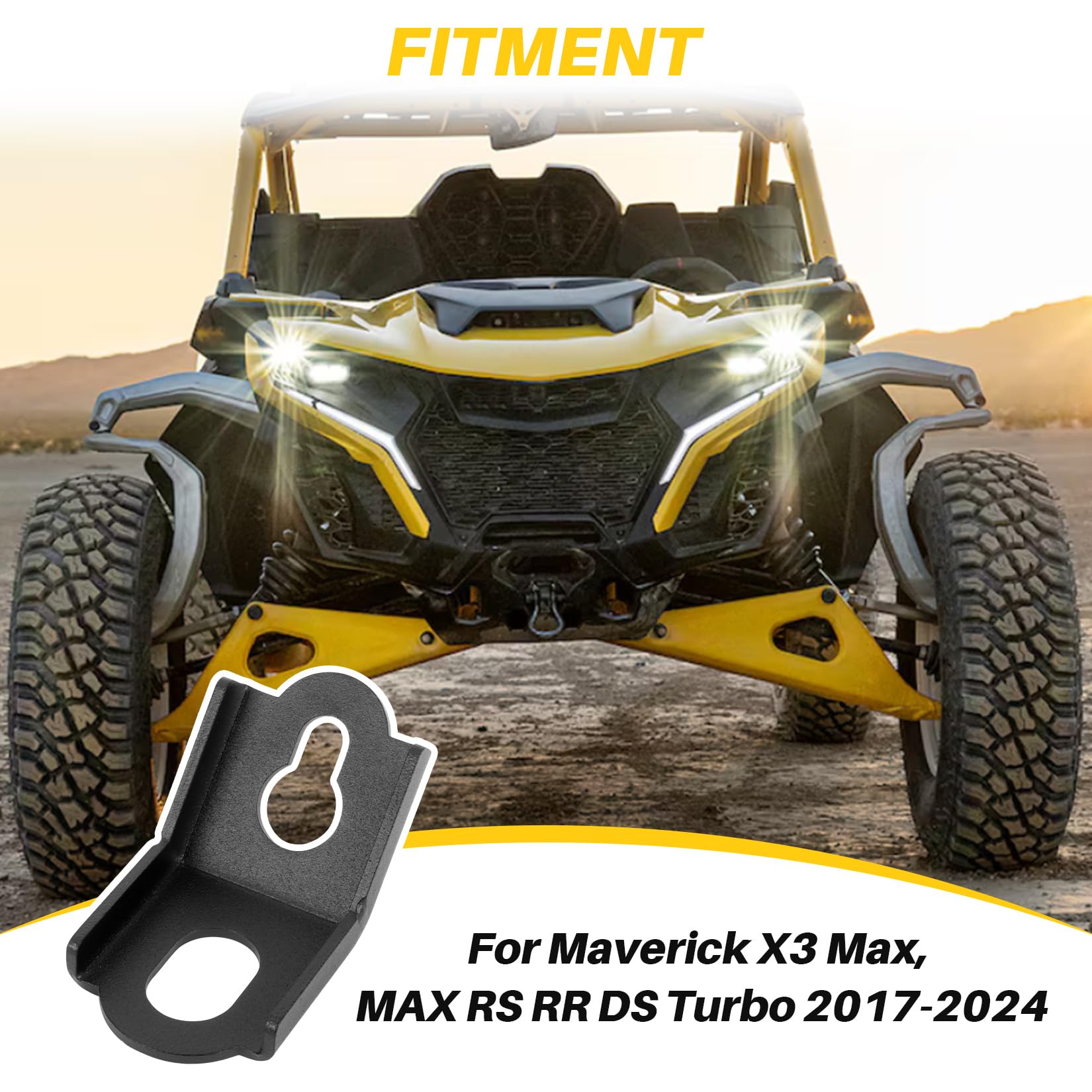 PSLER Tie Down Brackets Hooks for Maverick X3 Max, MAX RS RR DS Turbo 2017 2018 2019 2020 2021 2022 2023 2024 (4pcs)