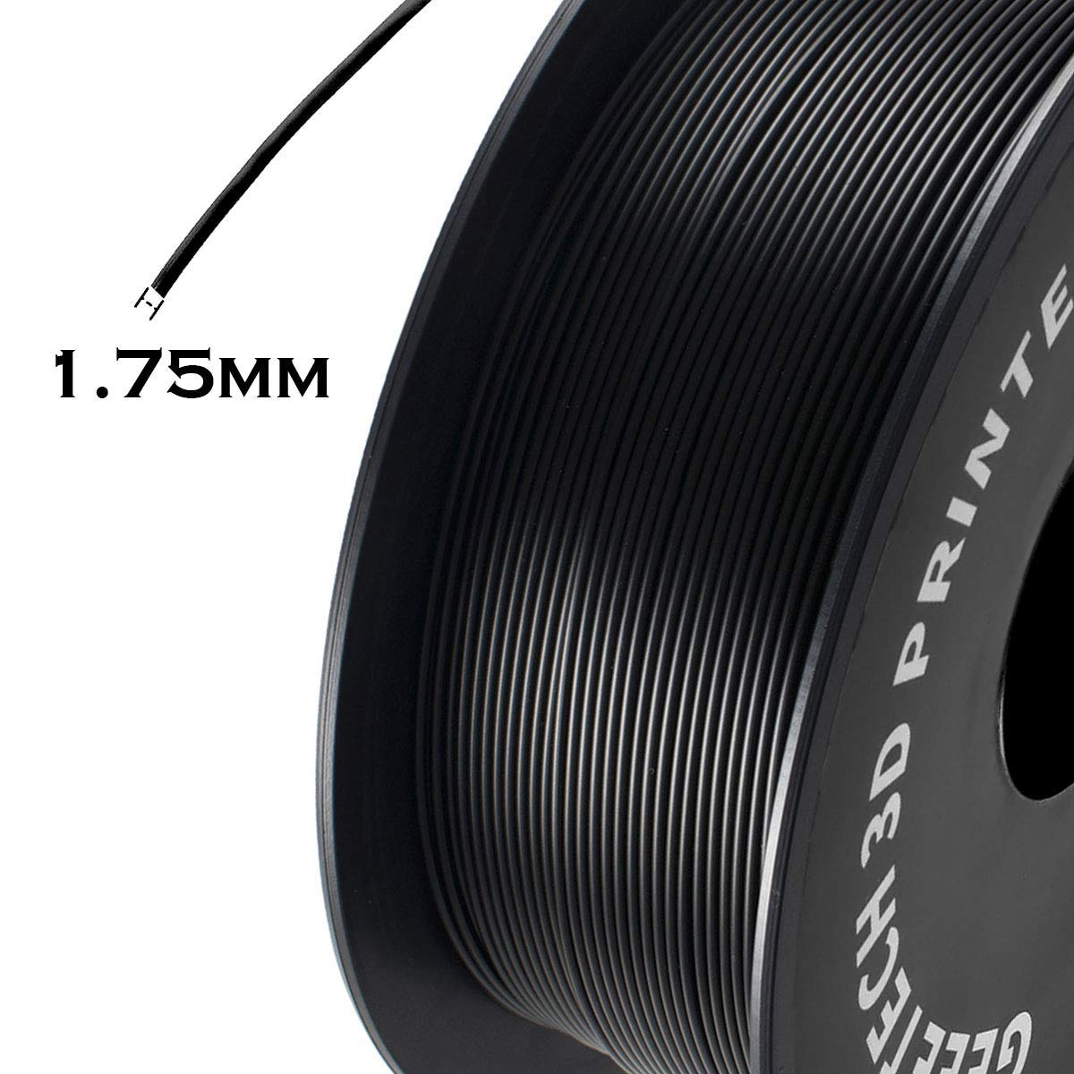 Filamento PLA 1,75 mm, GEEETECH PLA Nero, Filamento Stampante 3D bobina da 1 kg, New PLA Nero