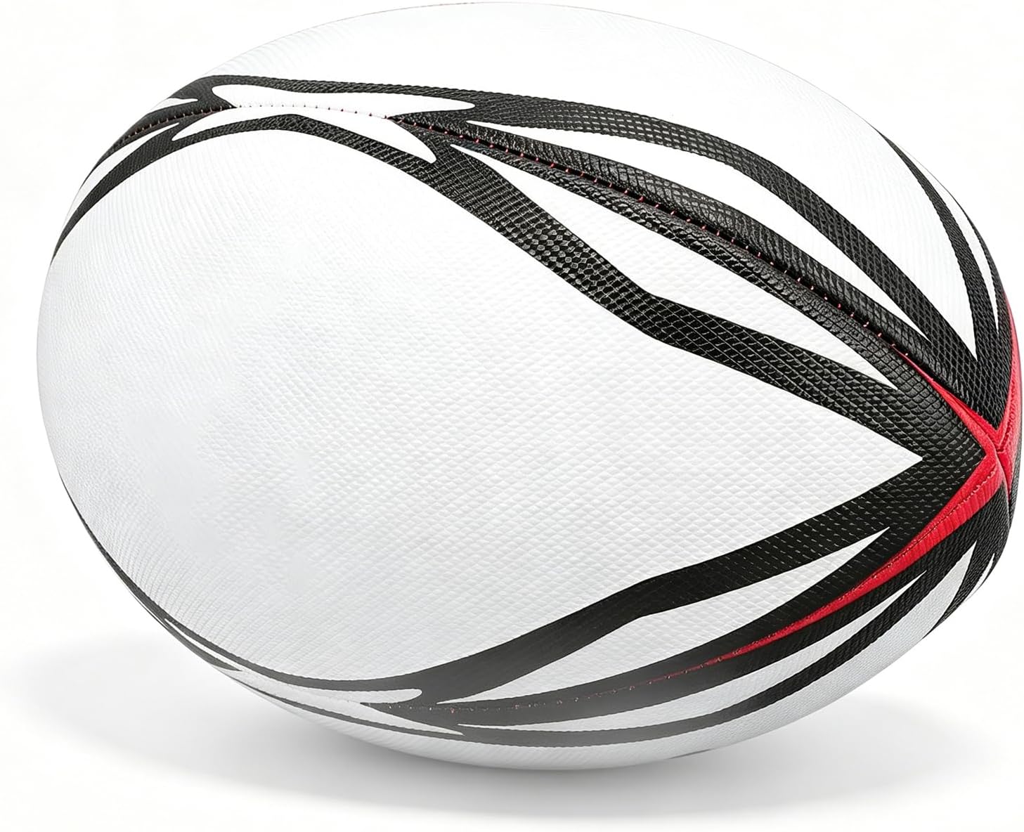 Number 9 Rugby Ball, High Elasticity PVC Sports Practice Ball Portable Inflatable Water Proof Size 9 Football Hand Stitched Super Grip Rugby for Daily Training, Match Prep, Clubs and Schools