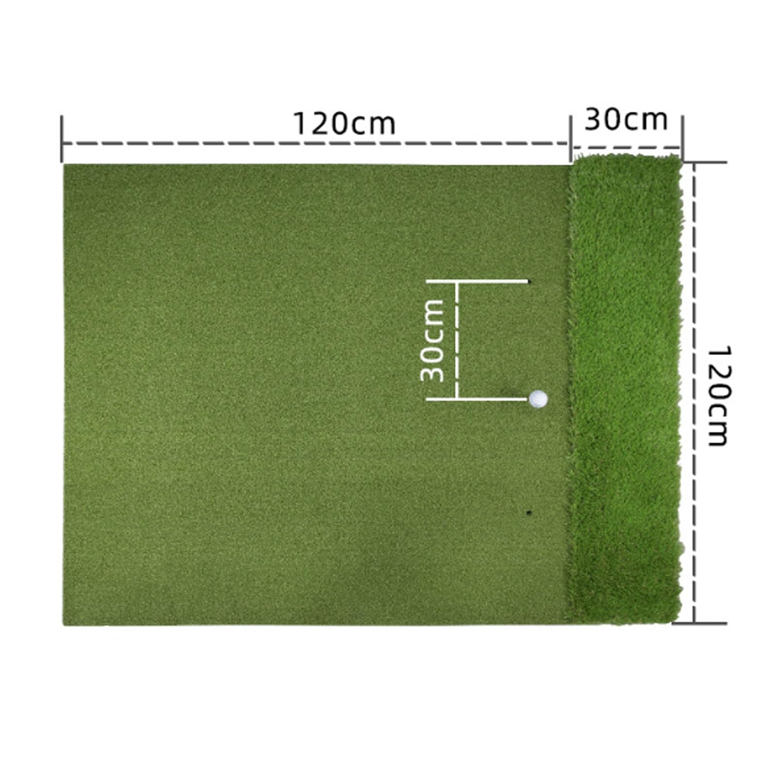 Tappetino da golf, design a doppio tappeto erboso per interni ed esterni, con base in EVA per assorbimento degli urti, tappetino portatile per allenamento in cortile e campo di guida