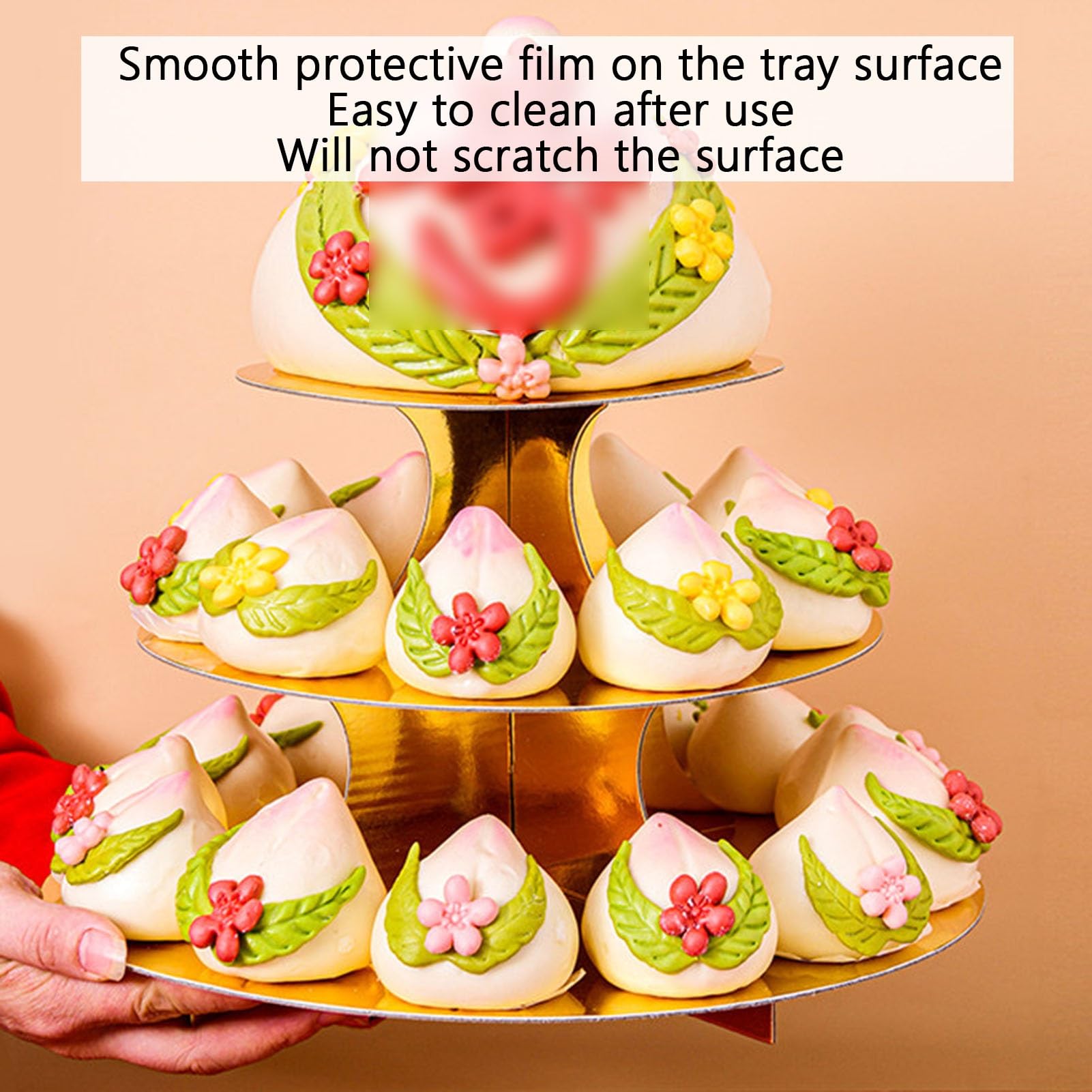 Générique Présentoir À Desserts À 3/5/6/7/8/9/10 Niveaux, Grand Support De Présentation De Gâteaux, Capacité De Charge De 60 Kg, For Décoration De Fête Et De Mariage(Red,8-tier)