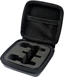 HanZhiQiang Hard Travel Carrying Mic Case Wireless Lavalier Microphone Case with 3 Slots for Wireless Lavalier Microphone Lapel Clip-on Mic