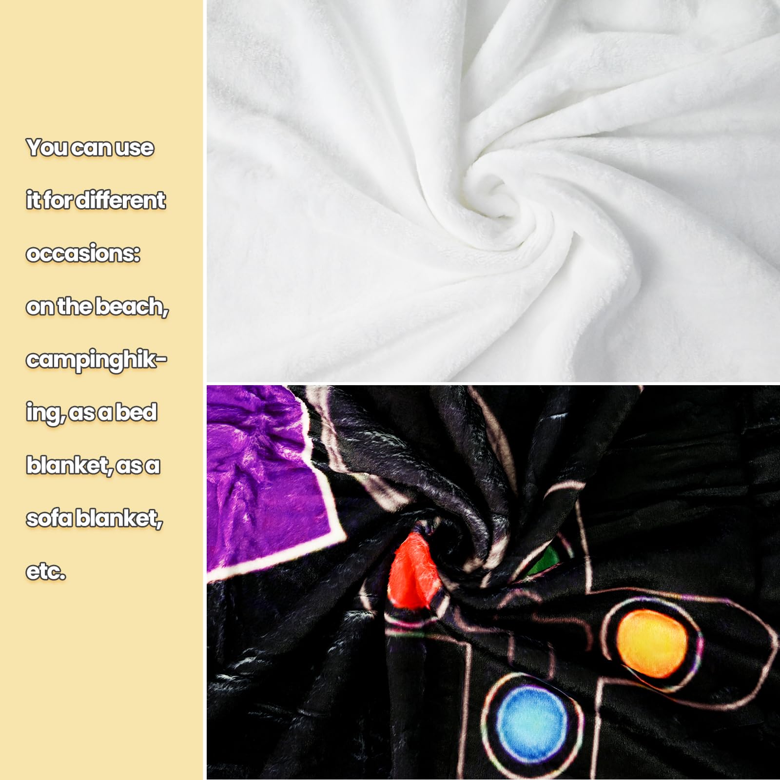 Coperta console di gioco 3D acquerello nero Galaxy Tie Dye 130 x 150 cm, coperta gamer per adolescenti, ragazzi e ragazze, moderna coperta per letto e divano con motivo console di gioco