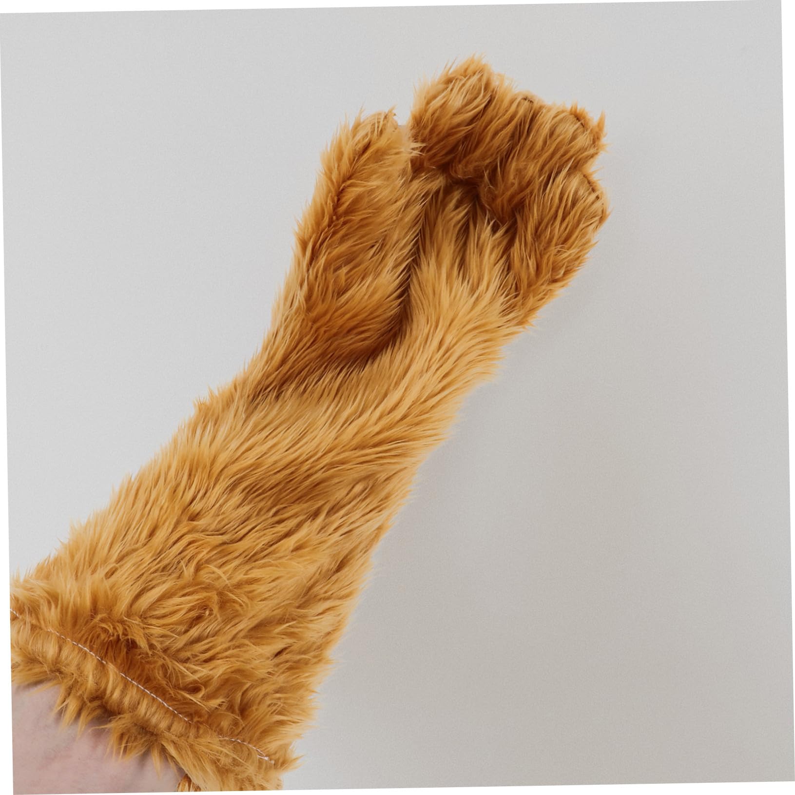 COLLBATH 2 Pcs Comfortable Warmth Bear Palm Gloves Cosplay Glove Masquerade Party Prop Furry Hand Glove Brown