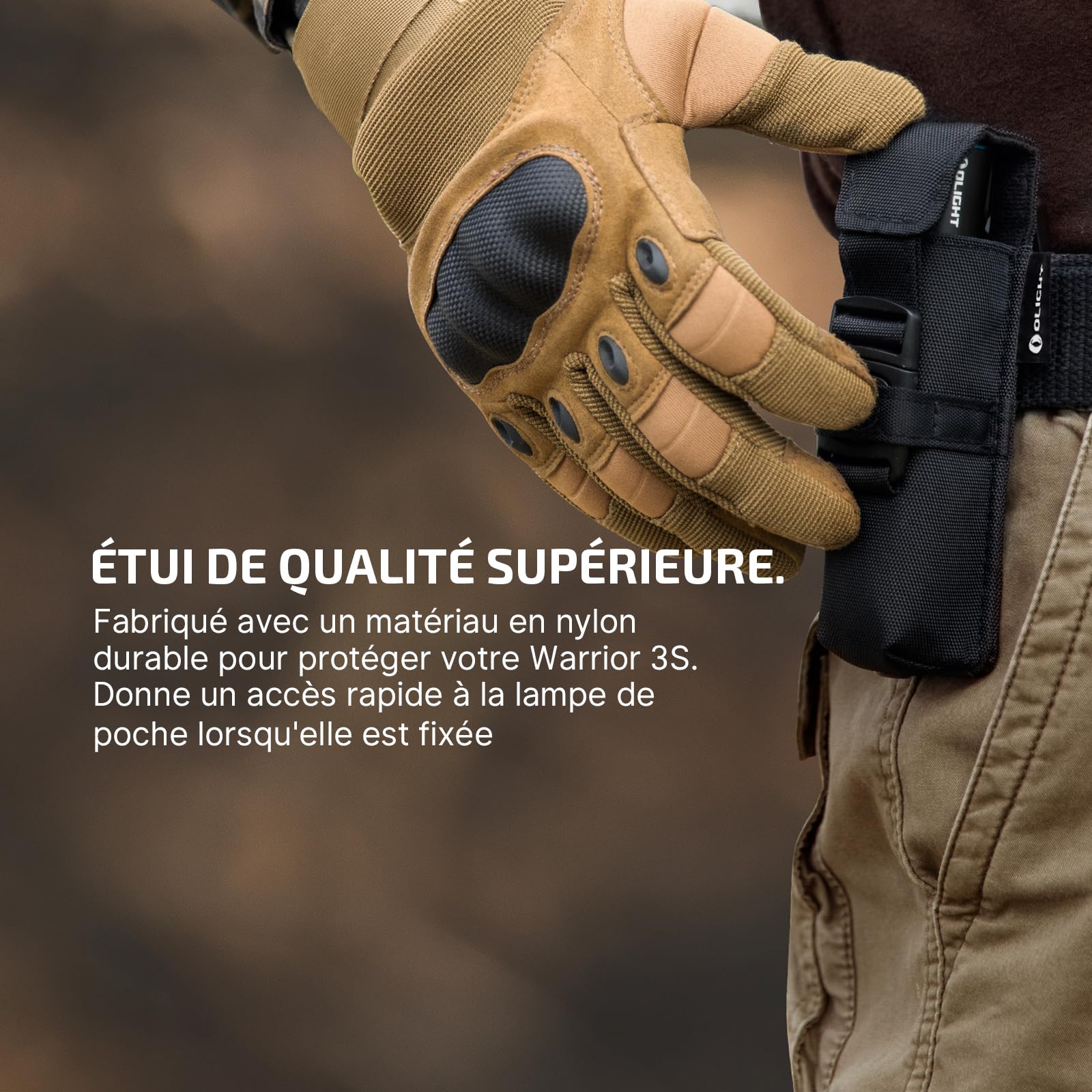 OLIGHT Warrior 3s Lampe de Poche Tactique 2300 LM, 300M, Charge via USB-C | Équipé de Capteurs, Double Interrupteur, Étanche IPX8, Adapté au Camping, à la Randonnée et aux Situations d'Urgence