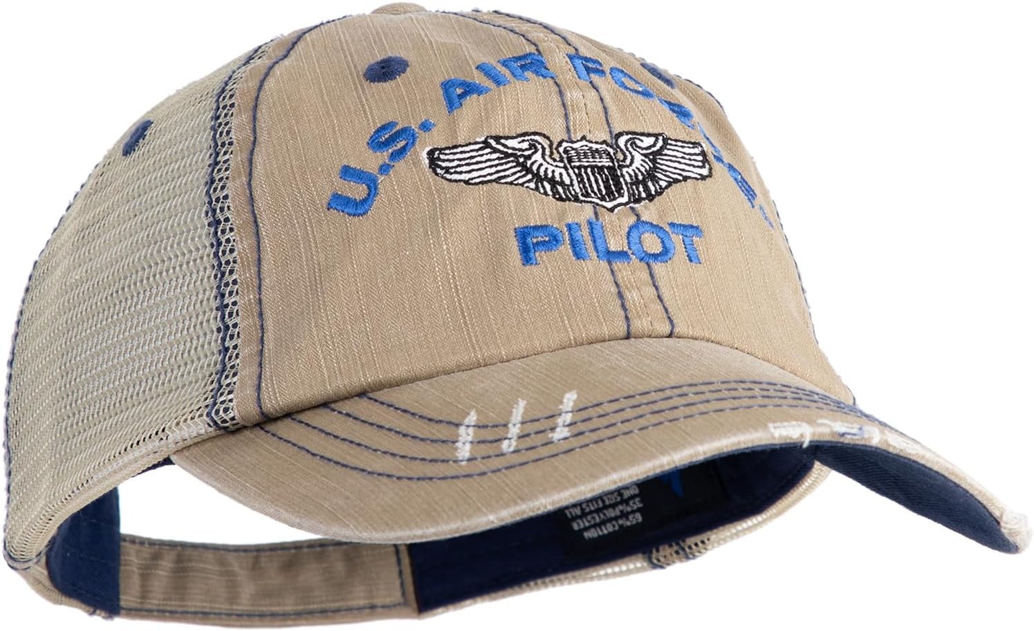 US Air Force Pilot Embroidered Low Profile Special Cotton Mesh Cap