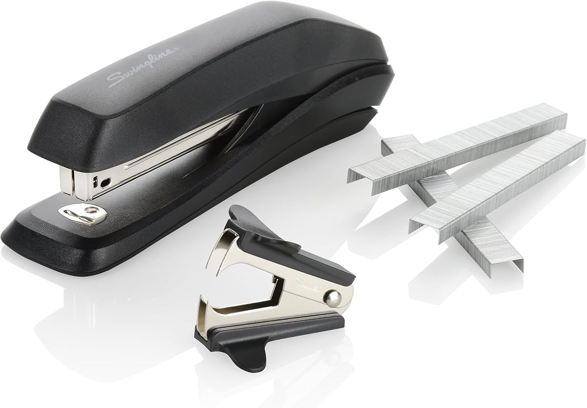 Amazon.com : Swingline Stapler Value Pack, 20 Sheet Capacity, Jam Free, includes Stapler, 1250 Staples and Staple Remover, Black (54567) : Desk Stapler Sets : Office Products