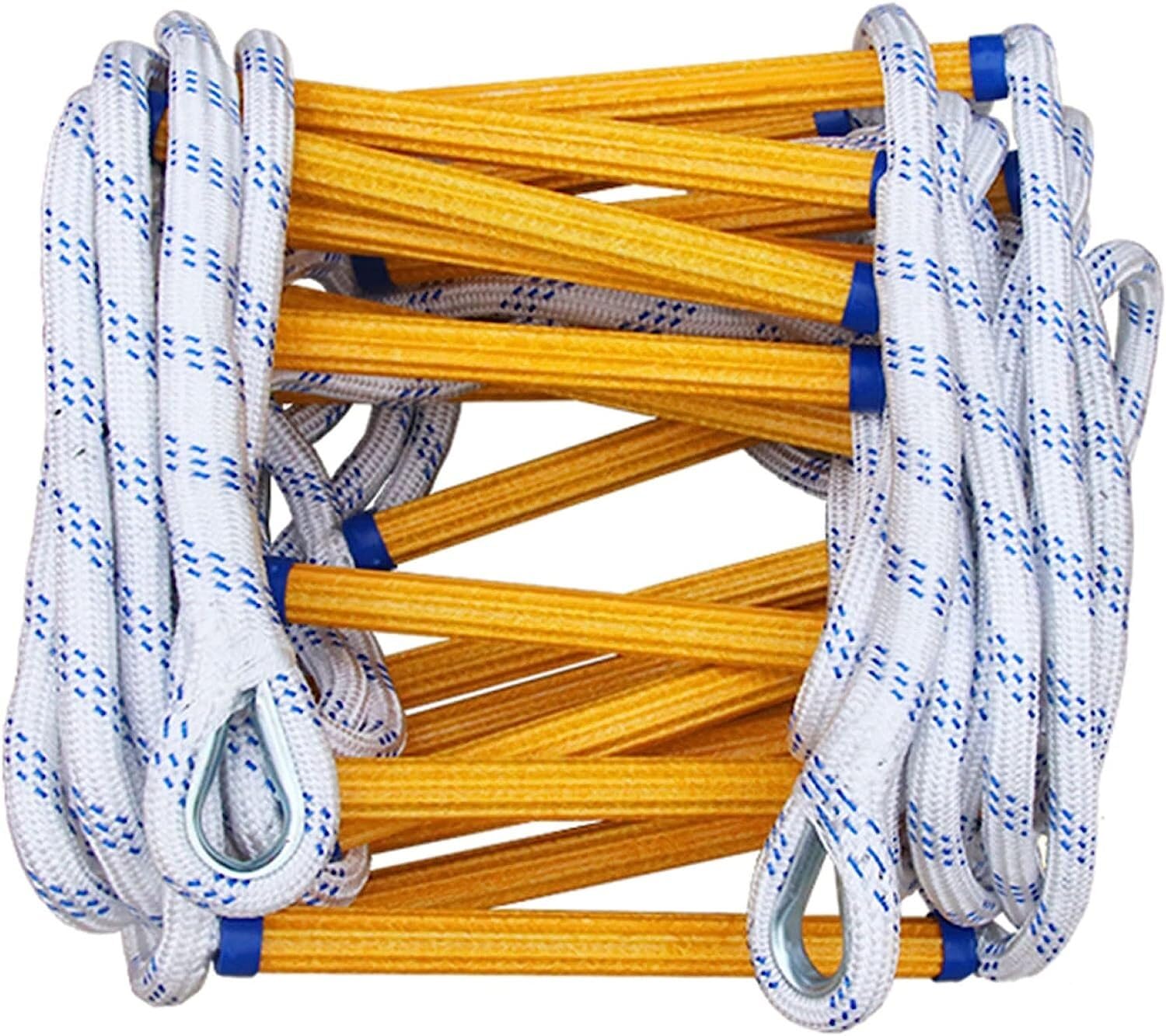 Escape Rope Ladder, Emergency Fire, Rapid Deployment, Easy To Use, Reusable, With Hook Gloves(15m/49.2ft)