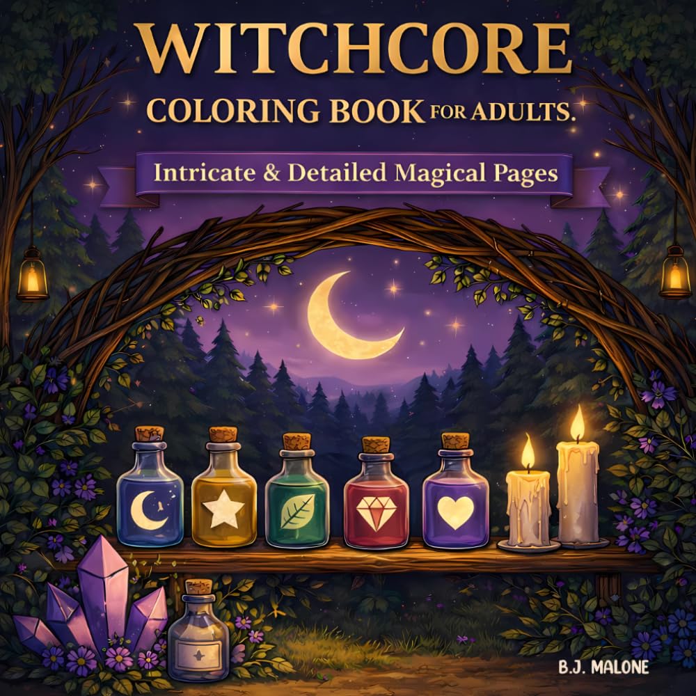 Witchcore Coloring Book for Adults: Intricate & Detailed Magical Pages