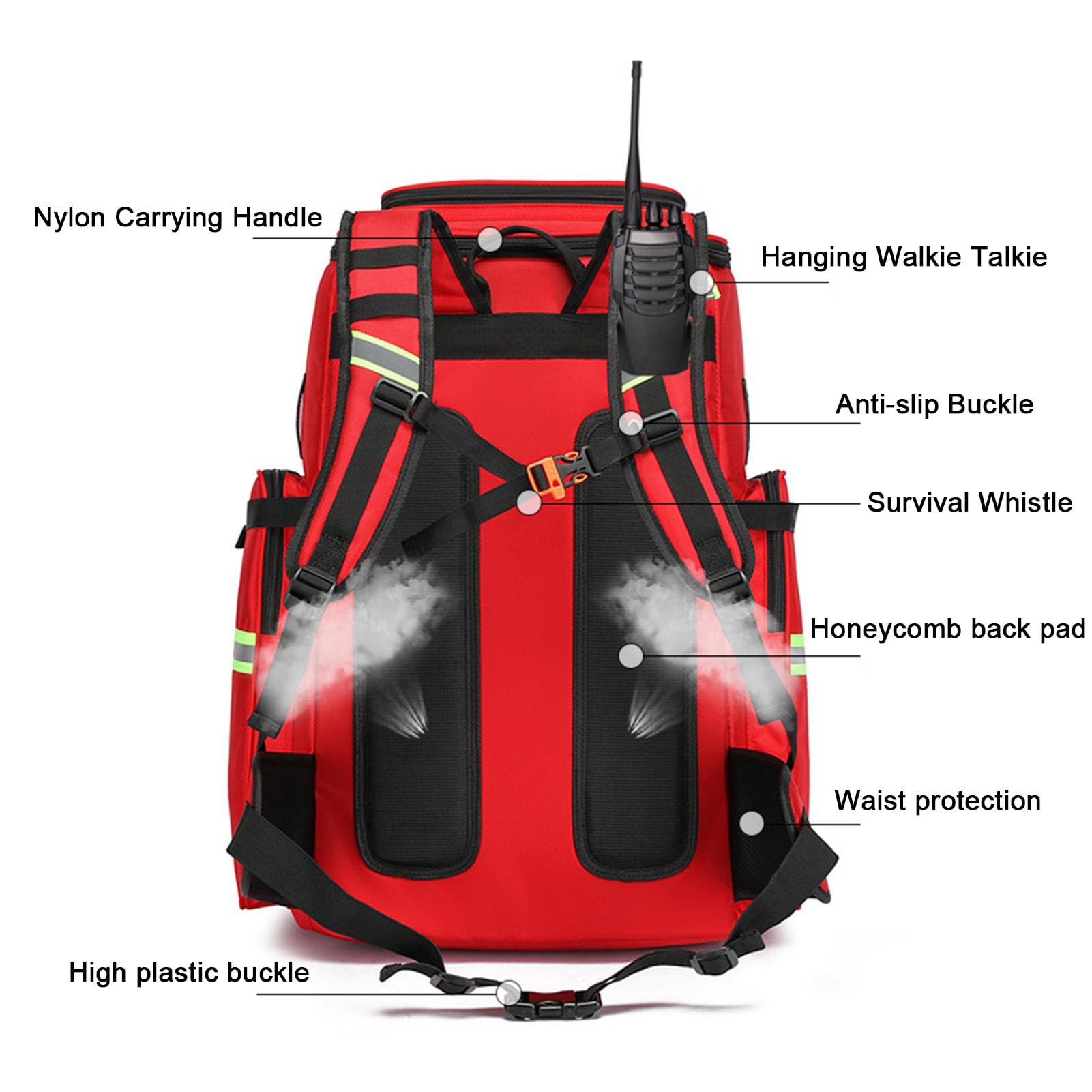 Torba pierwszej pomocy pusta torba ratunkowa Pierwsza pomoc Trauma Multi-Pocket Travel Field Trips Camping Essentials, odblaskowa torba urazowa