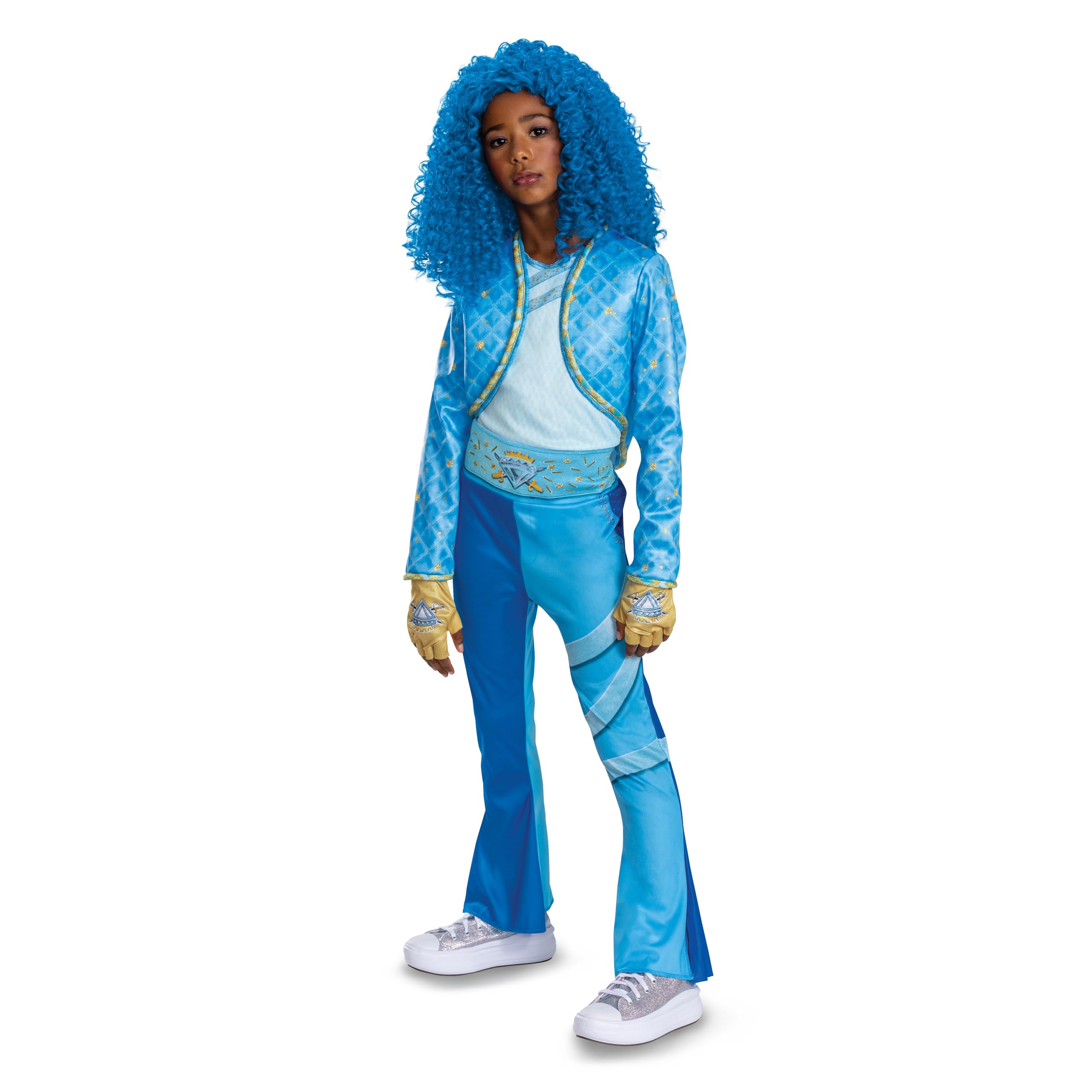 Disfraz de Chloe Deluxe de Descendants, disfraz oficial de Disney Descendants The Rise of Red, peluca no incluida
