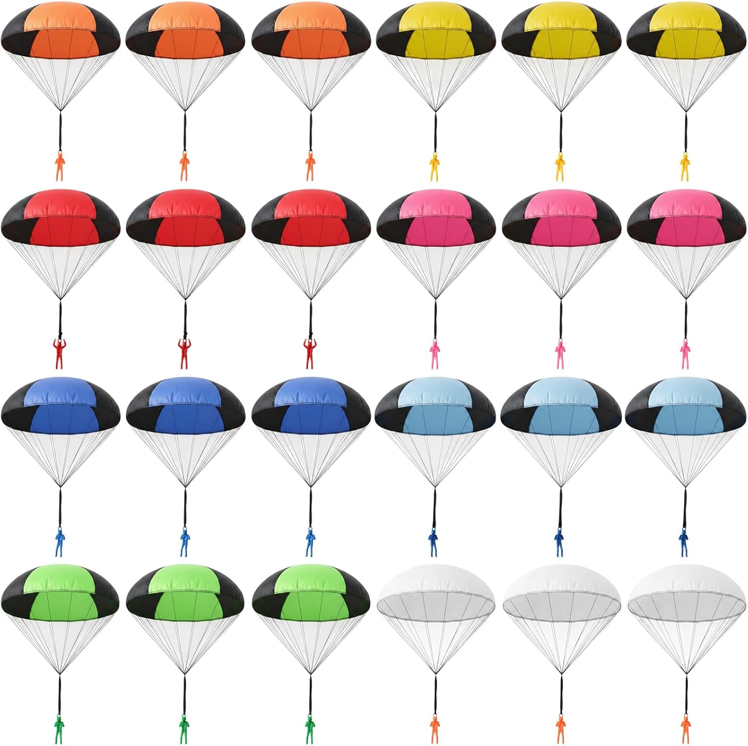 Yunsailing 25 Pcs Parachute Toys, Mini Army Men Parachute Toys for Kids, Flying Throwing Gifts Bulk for Easter Christmas Kids School Outdoor, No Battery Nor Assembly Required Gifts(Classic,Daily)
