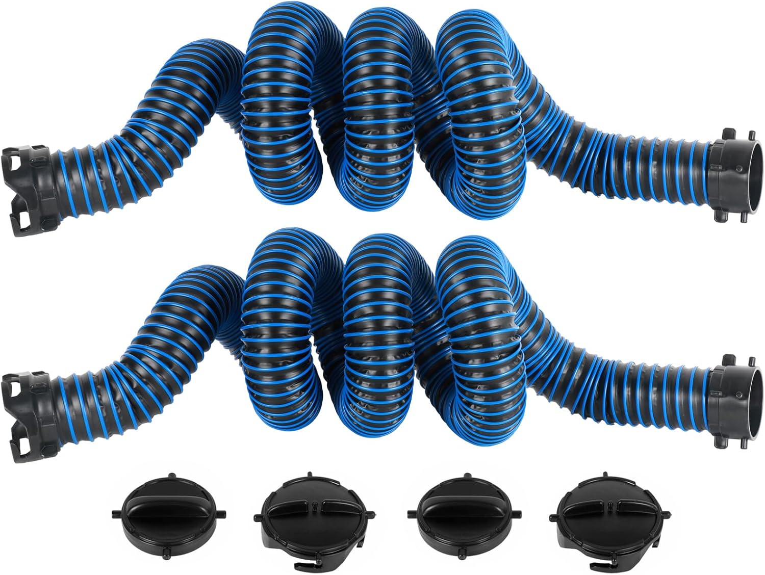 20FT RV Sewer Hose Extension, Heavy Duty 24 Mil TPE Material for Abrasion Resistance and Crush Protection, Camper RV Extension Hose with Pre-Attached Bayonet Fittings