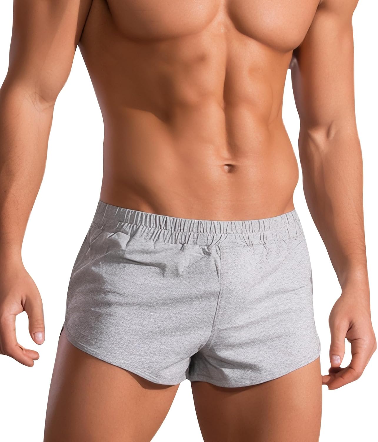 SEAUR Men's Soft Cotton Lounge Shorts Breathable Boxer Shorts Stretch Comfort Workout Trunks Bottom