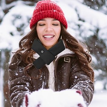 Neck Heat Pad - 3-Level Electric Heating, Cordless USB Power, Ultra-Soft Machine Washable Fabric | Soothing Winter Scarf for Muscle Relief, Outdoor Sports, and Daily Comfort