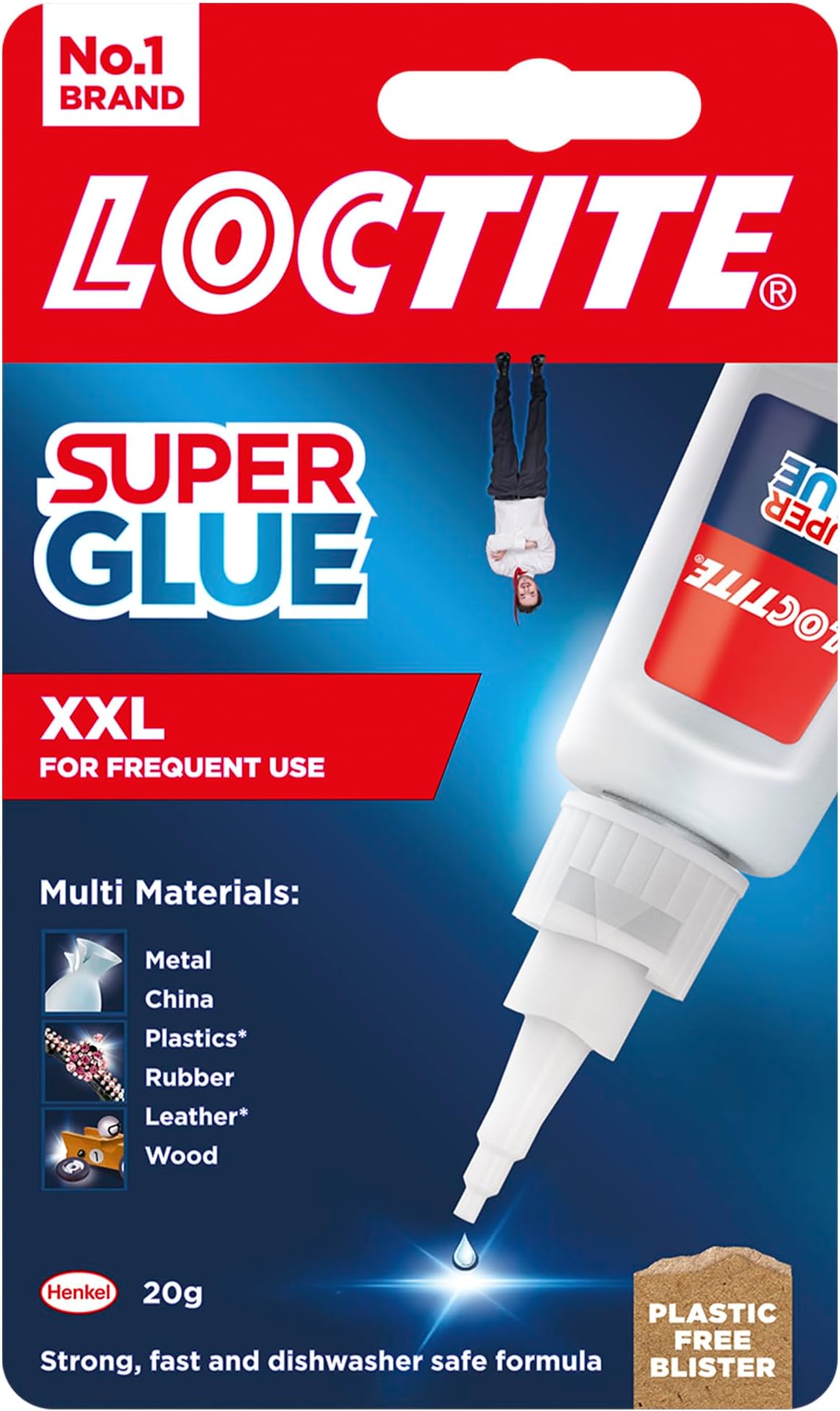 Loctite Super Glue 20g, All Purpose Liquid Adhesive for Repairs, Super Strong Clear Glue for Various Materials, Superglue for Precise Repairs, 1 x 20g