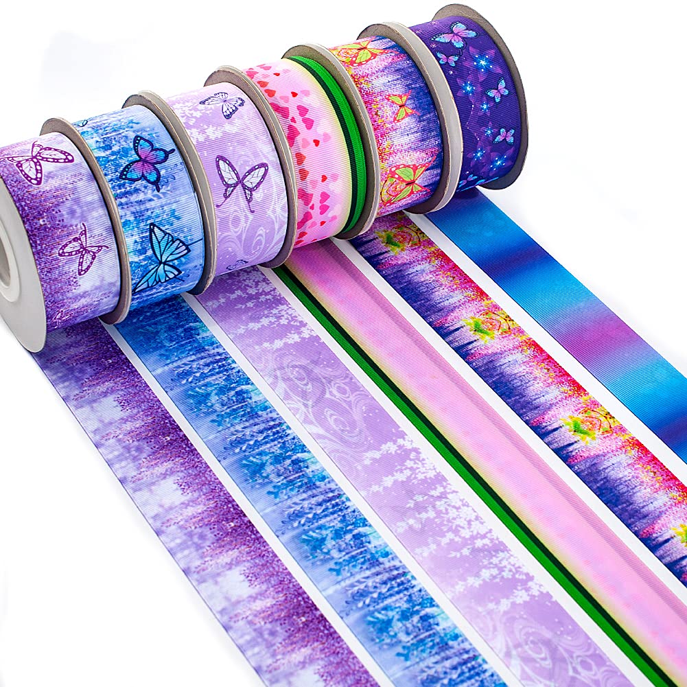 Amazon.co.jp: 鬼滅の刃 グログランリボン セット6種類38mm 両面 蝶柄  