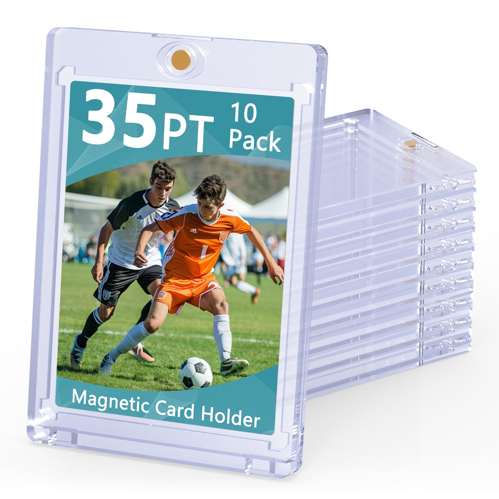 Tolesum 10ct upgrade magnetische kaarthouder, 35PT verzamelkaartenhoezen, UV -bescherming kunststof harde kaarthoezen, transparante kaartensleeves voor Yugioh, Magic, MTG, sportkaartenverzameling Tolesum 10ct upgrade magnetische kaarthouder, 35PT verzamelkaartenhoezen, UV -bescherming kunststof harde kaarthoezen, transparante kaartensleeves voor Yugioh, Magic, MTG, sportkaartenverzameling